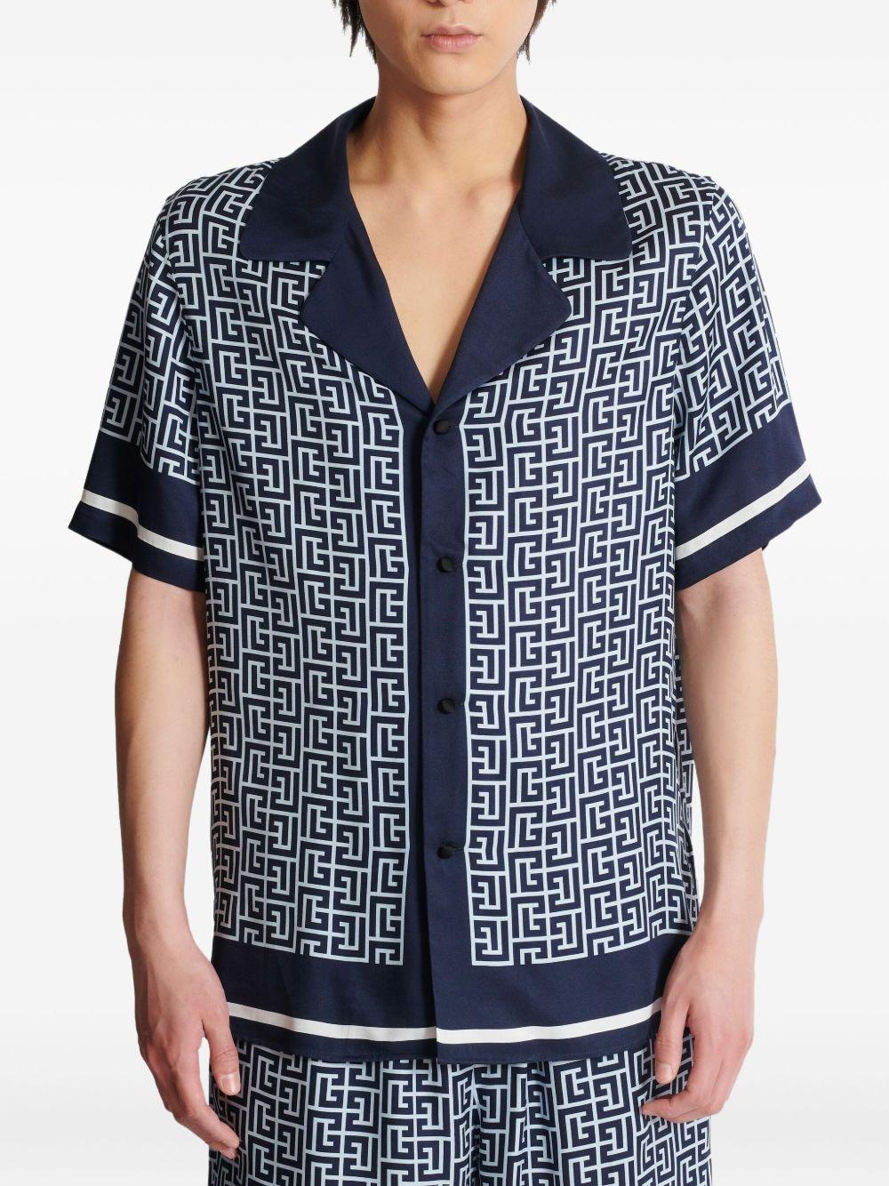 monogram-pattern shirt  Product Image