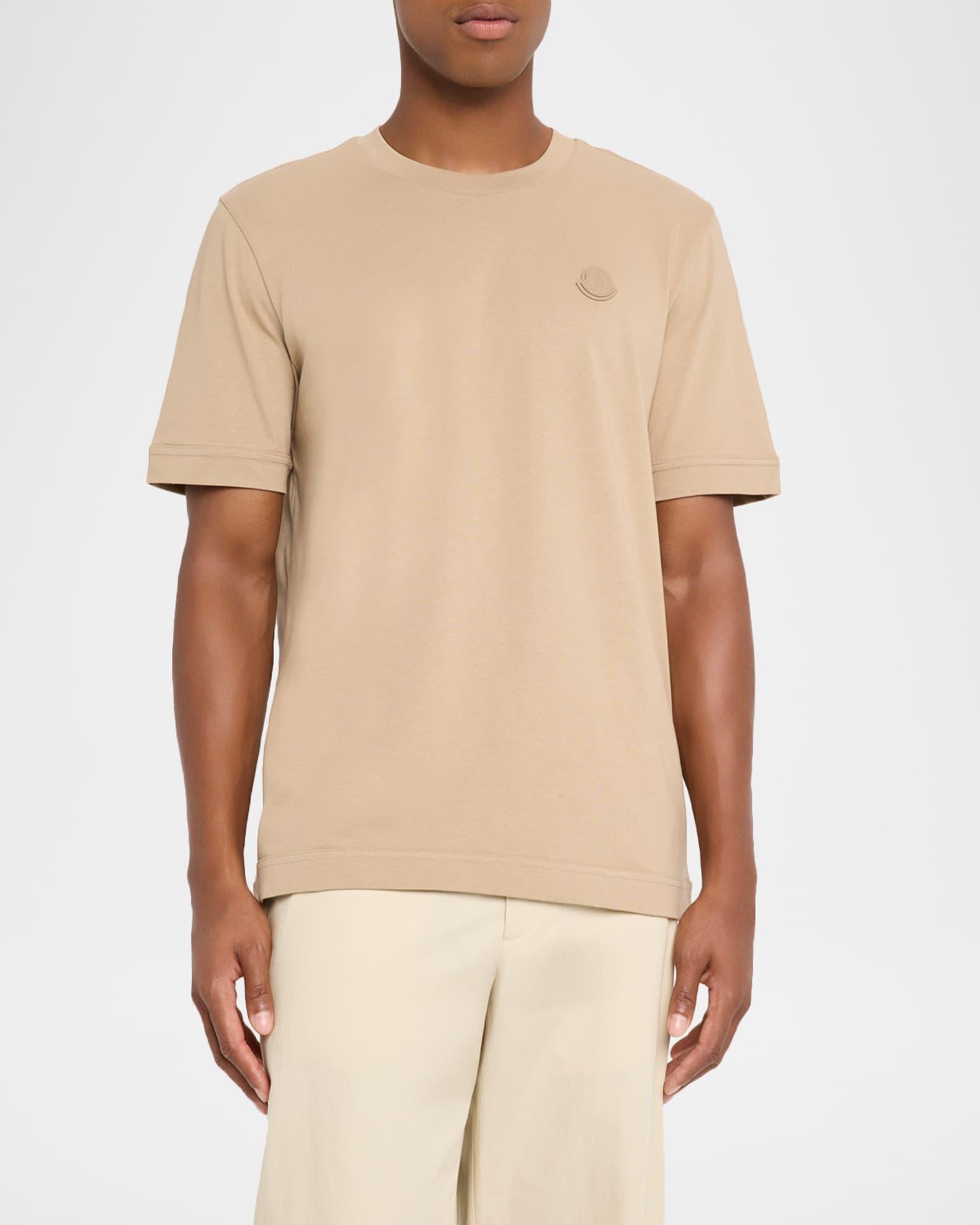 Men's Leather Logo Crewneck T-Shirt Product Image