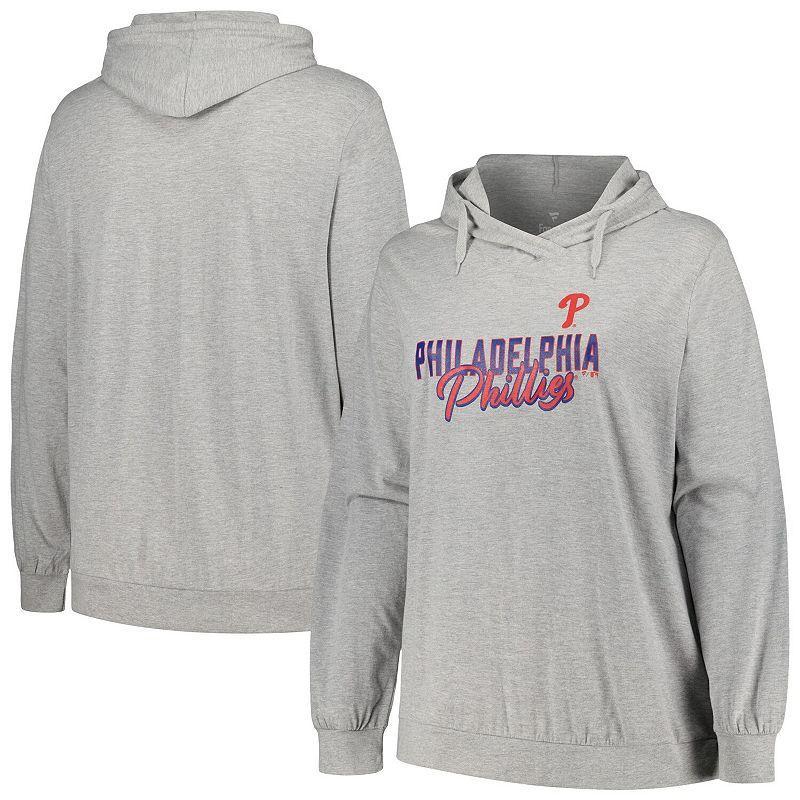 Womens Fanatics Branded Heather Gray St. Louis Cardinals Script Favorite Pullover Hoodie Product Image