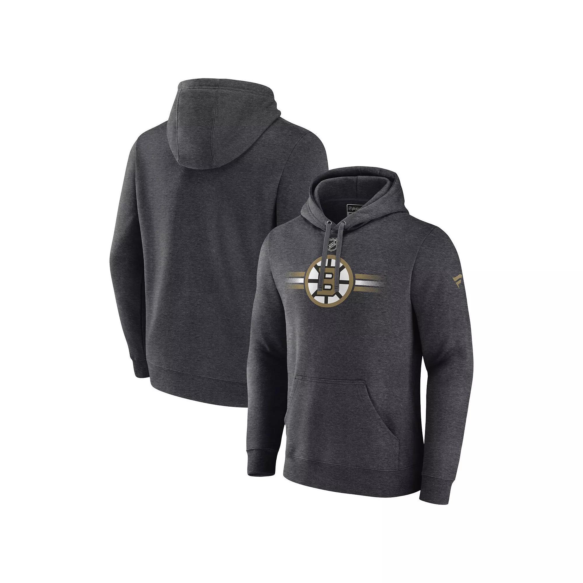 Men's Fanatics Black Boston Bruins Secondary Logo Pullover Hoodie, Size: Large Product Image