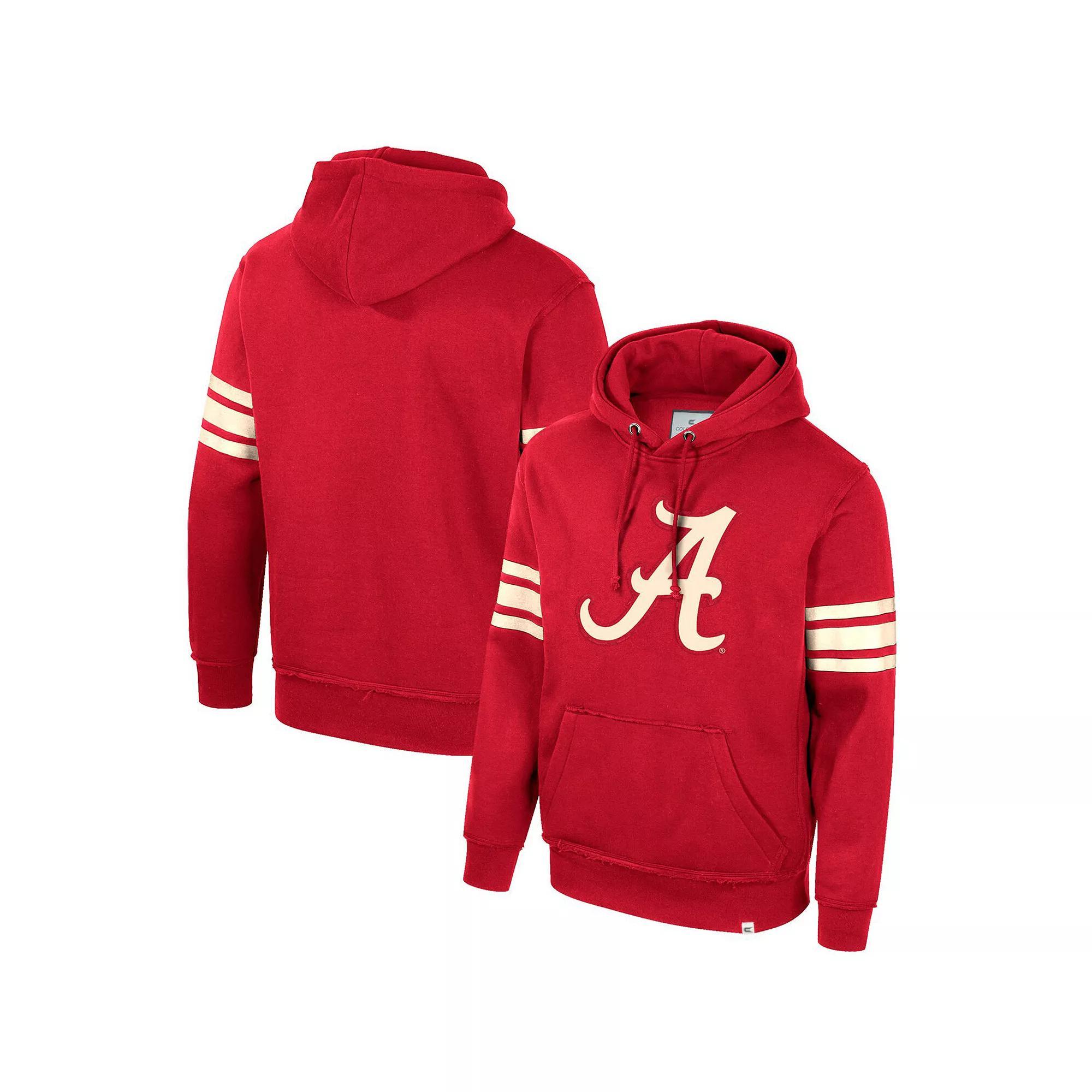 Men's Colosseum Crimson Alabama Crimson Tide Saluting Pullover Hoodie,  Product Image