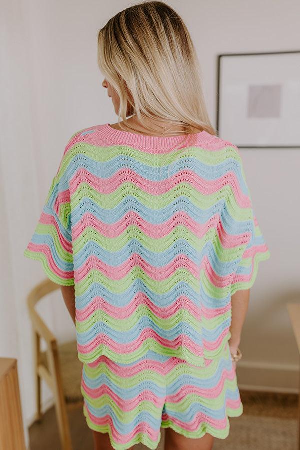 Fun In The Sun Pointelle Knit Top Product Image