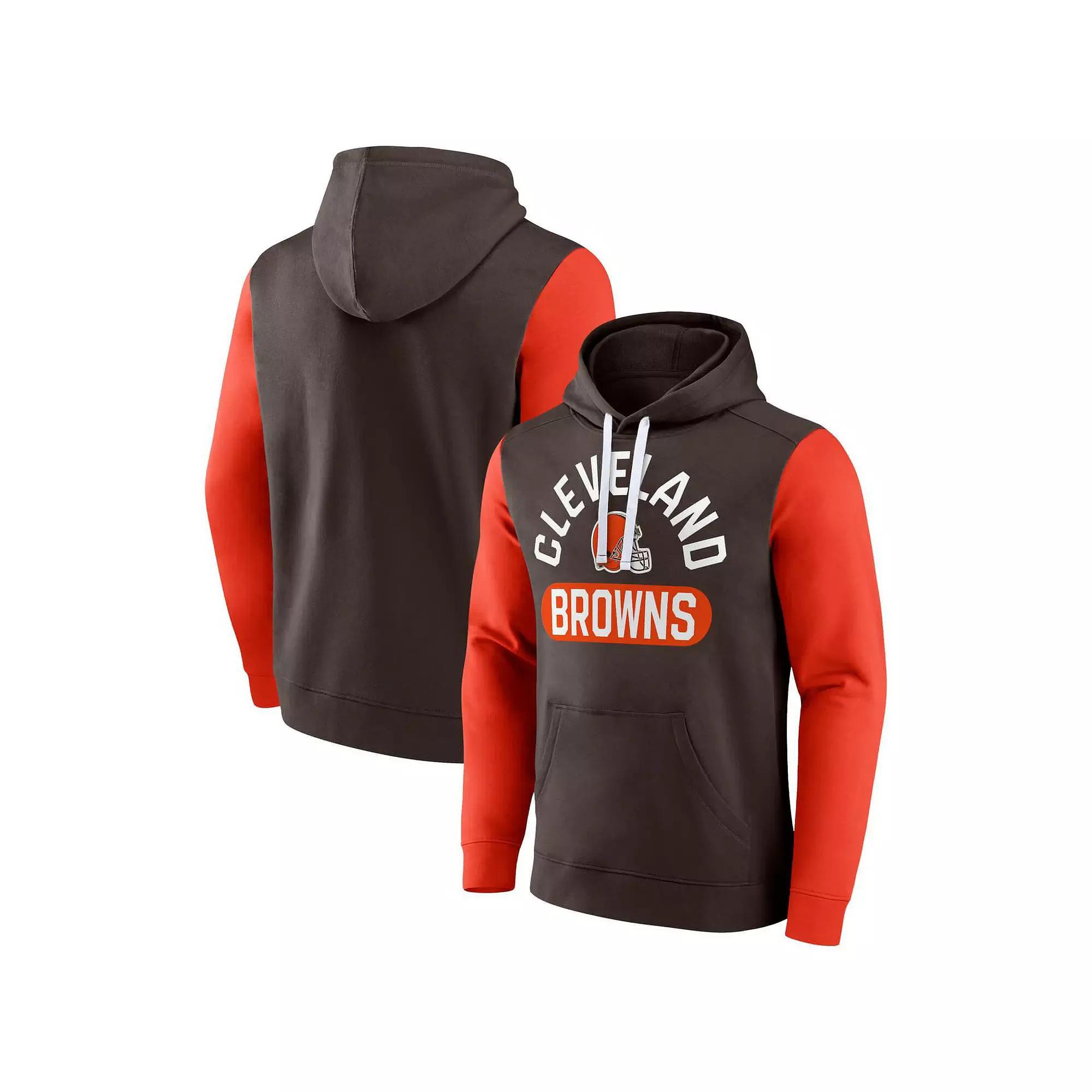 Men's Fanatics Brown Cleveland Browns Extra Point Pullover Hoodie, Size: 3XL Product Image