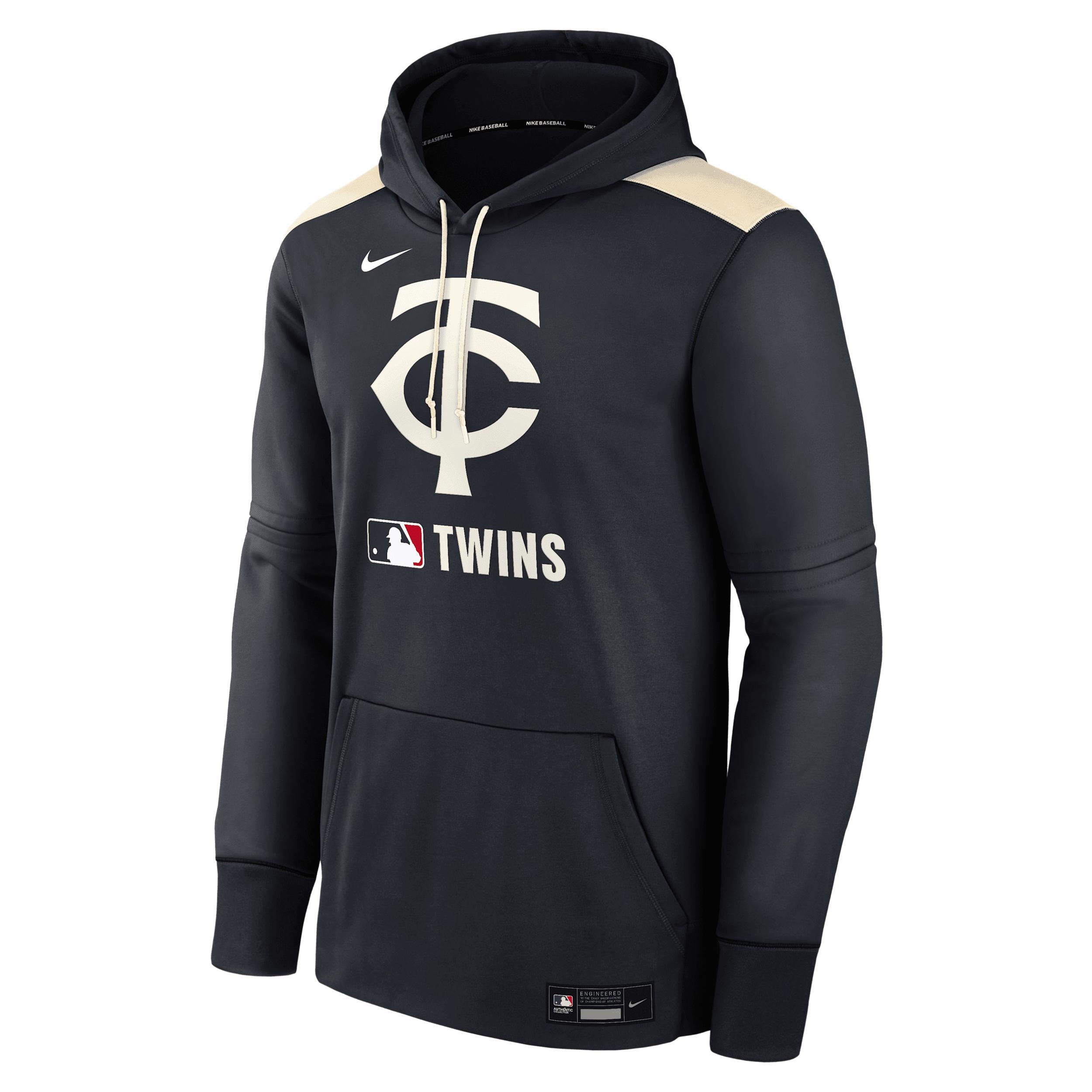 Minnesota Twins Authentic Collection Men's Nike Therma MLB Pullover Hoodie Product Image