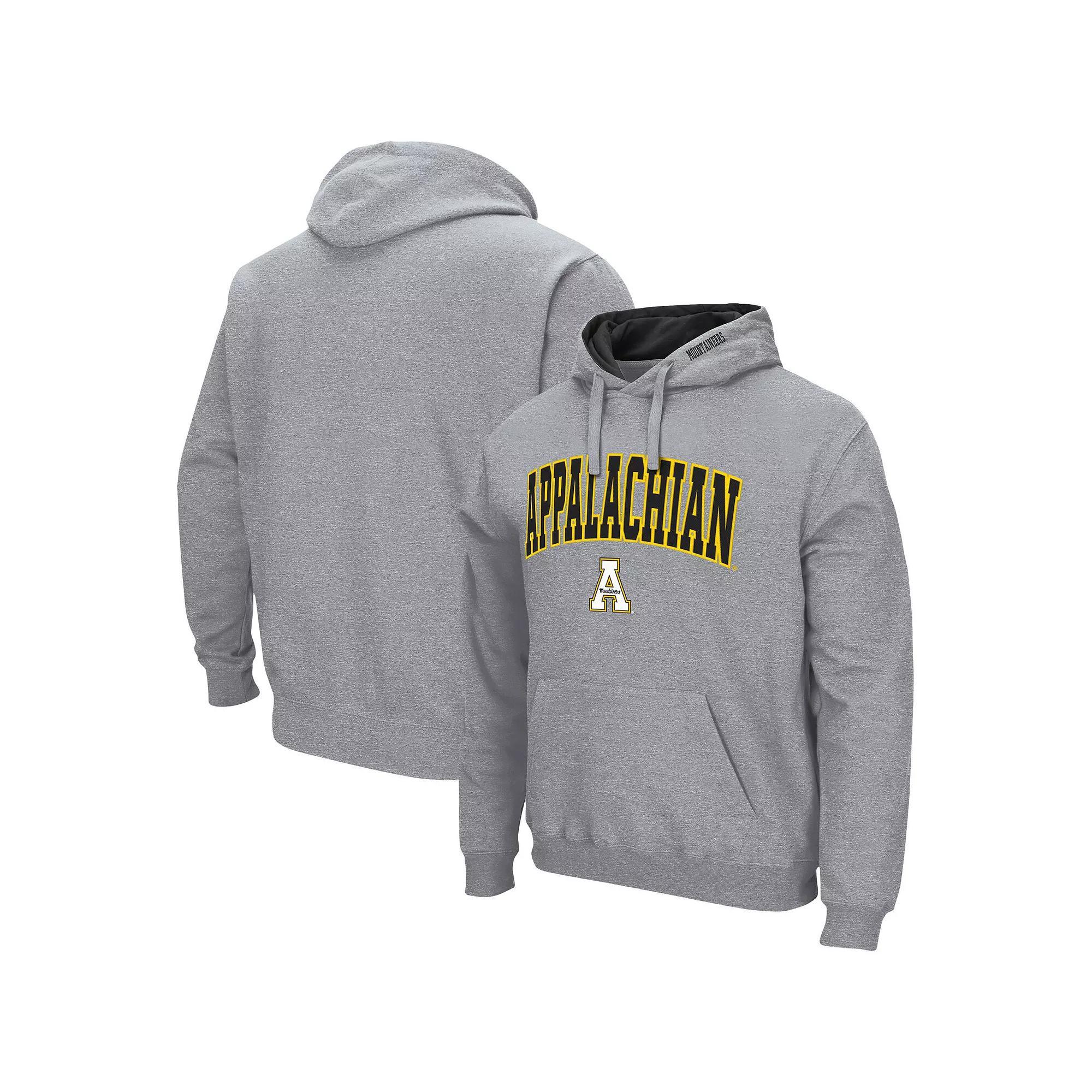 Men's Colosseum Heathered Gray New Hampshire Wildcats Arch and Logo Pullover Hoodie,  Product Image
