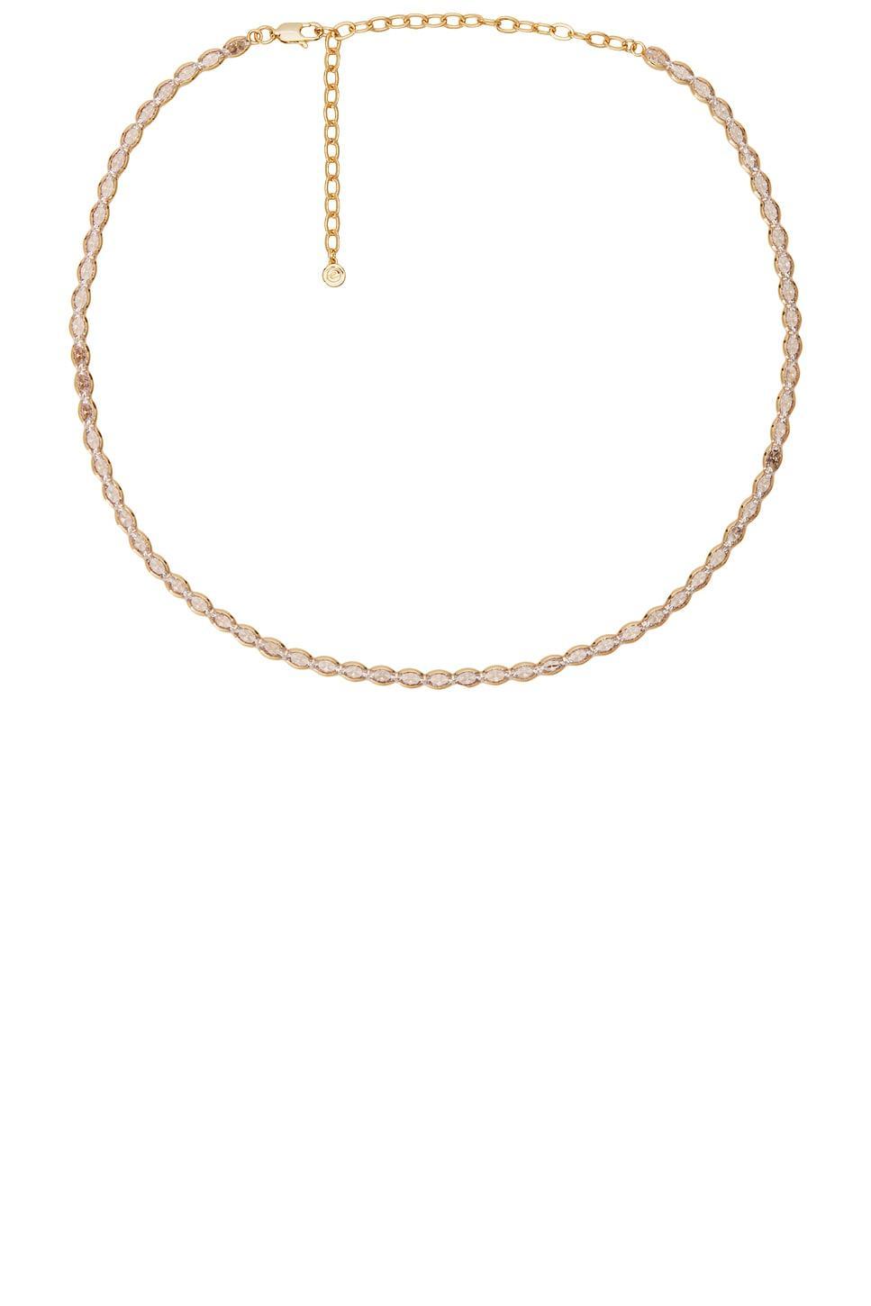 Oval Crystal Tennis Necklace Product Image