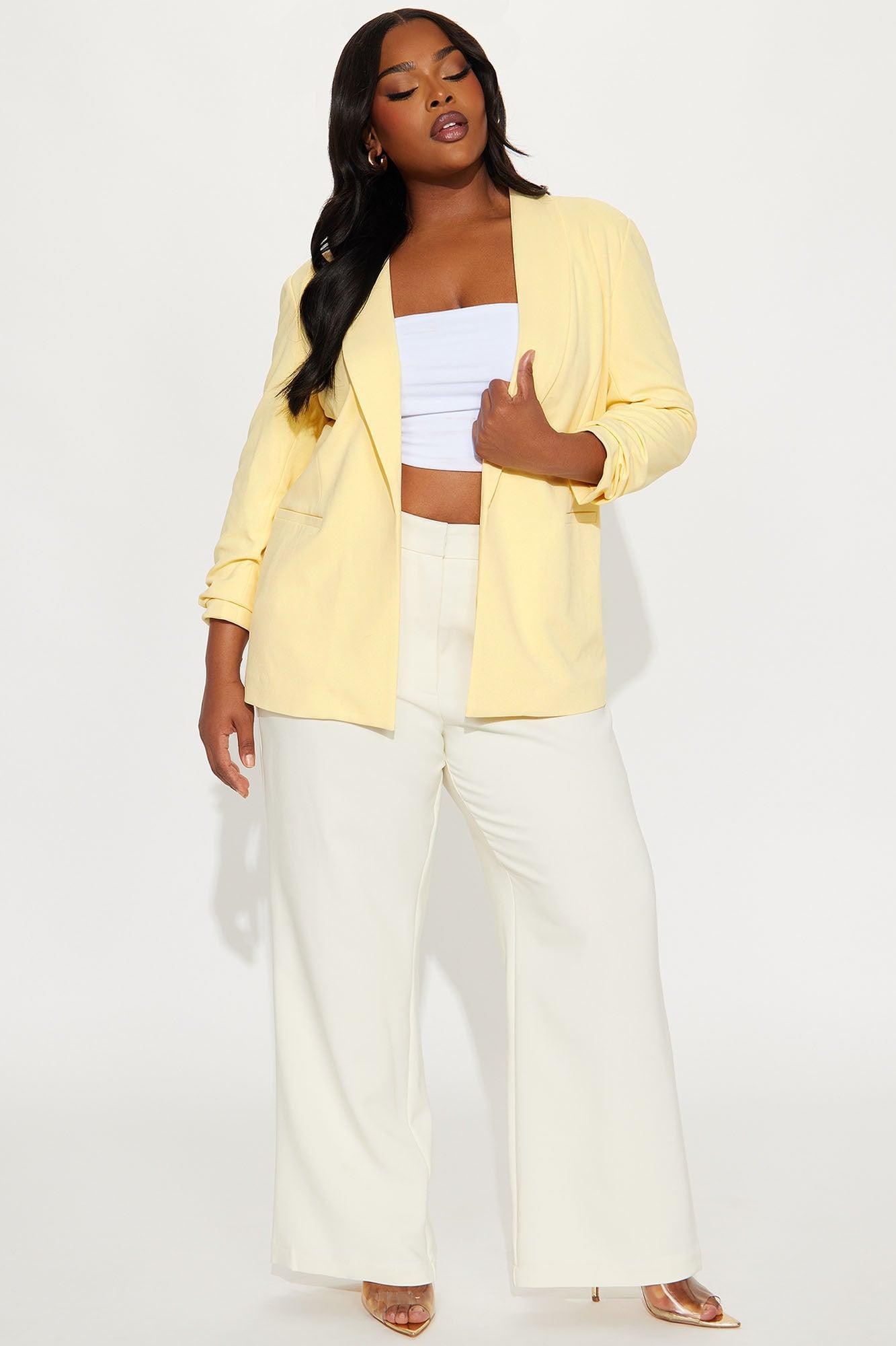 The Celine Blazer - Butter Yellow Product Image