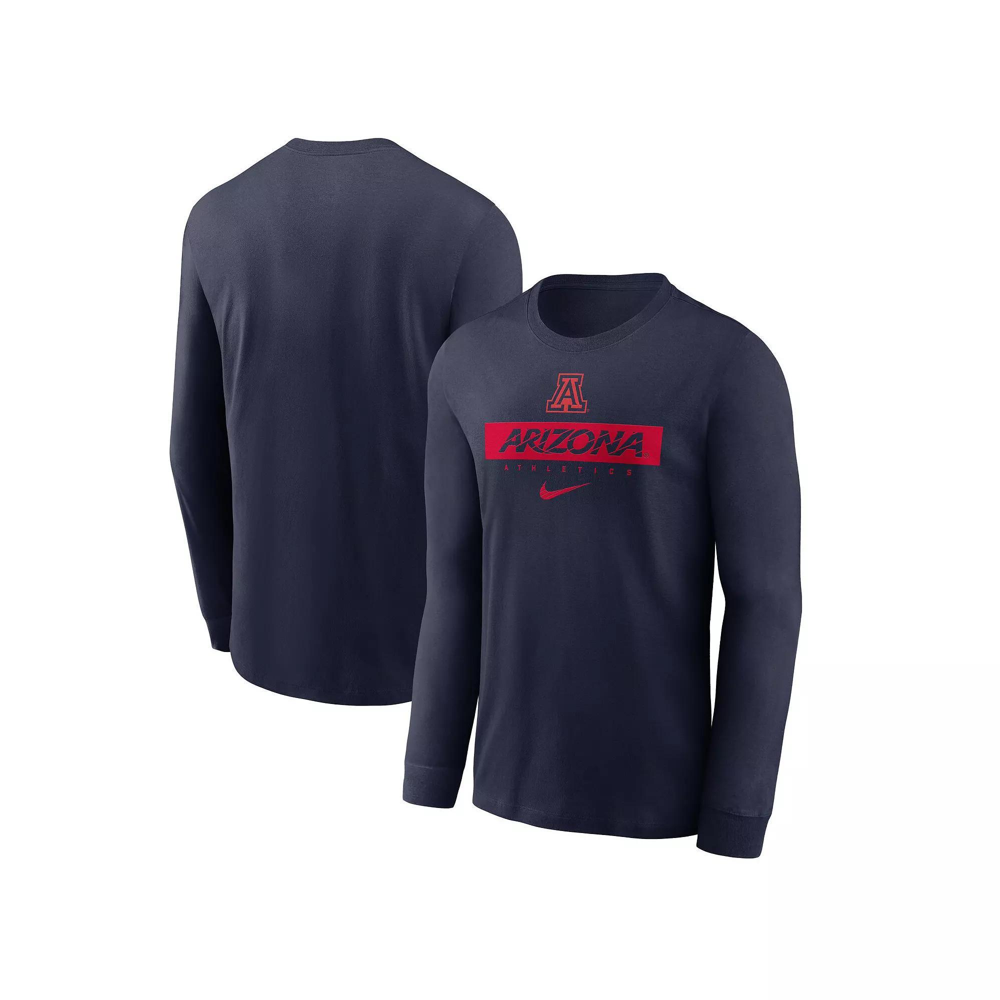 Men's Nike Navy Arizona Wildcats 2024 Sideline Legend Performance Long Sleeve T-Shirt,  Product Image