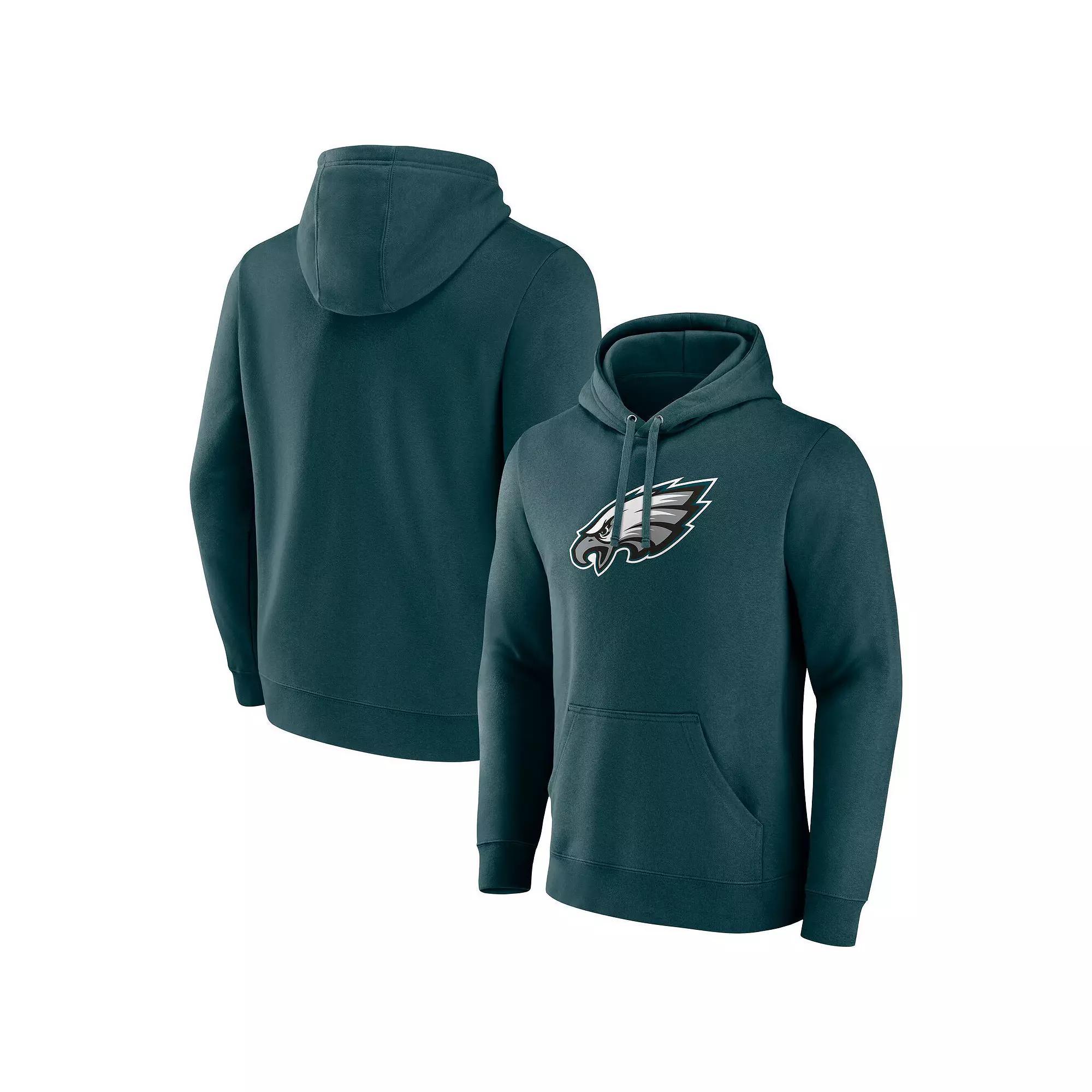 Men's Fanatics Midnight Green Philadelphia Eagles Primary Logo Fleece Pullover Hoodie, Size: 2XL Product Image
