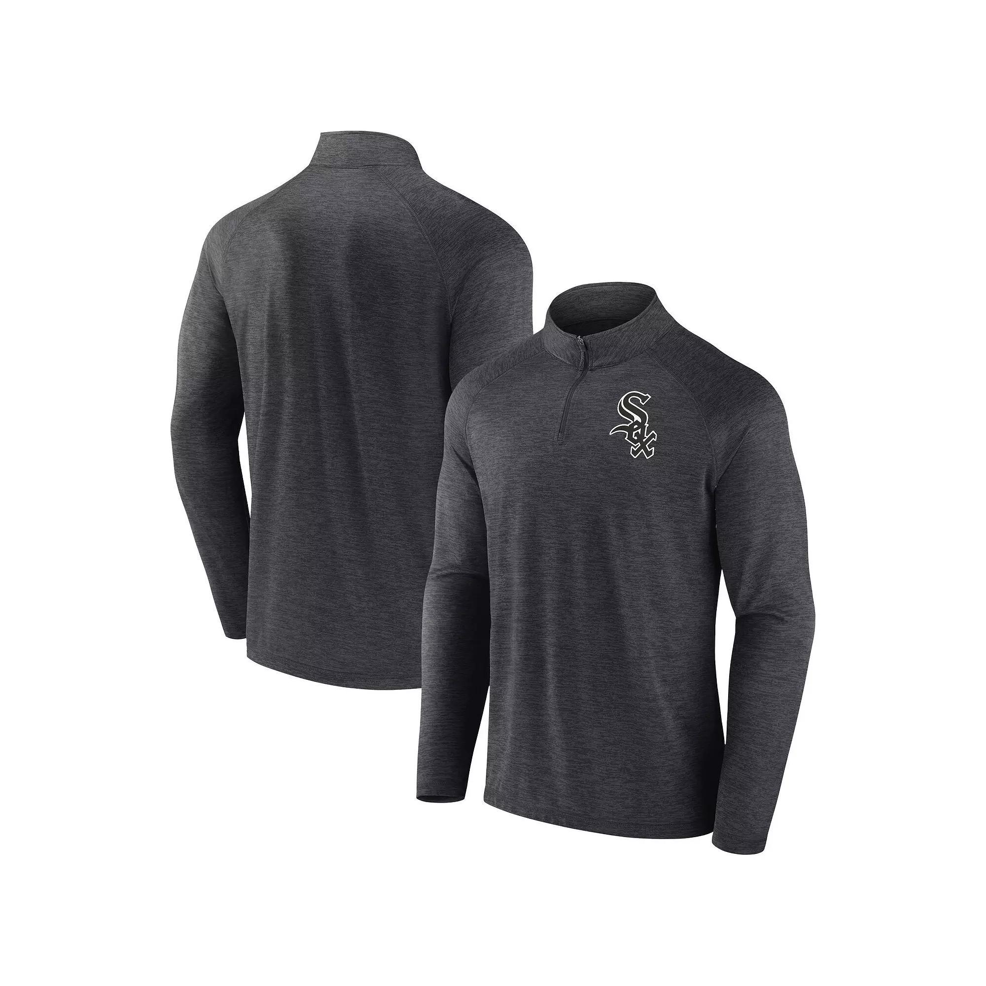 Men's Profile Navy Atlanta Braves Big & Tall Raglan Quarter-Zip Top,  Product Image