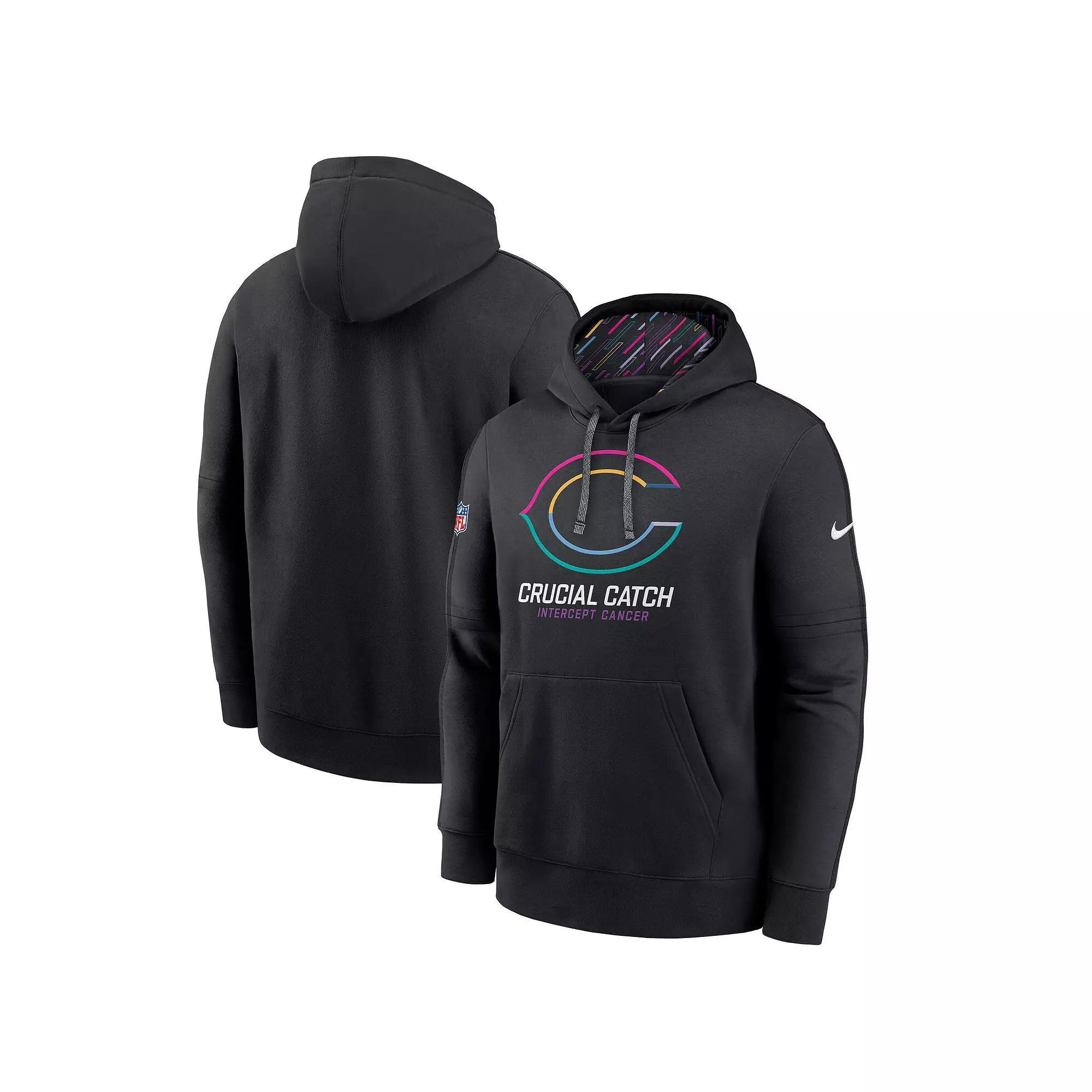 Men's Nike Black Chicago Bears 2024 NFL Crucial Catch Big & Tall Club Pullover Hoodie,  Product Image