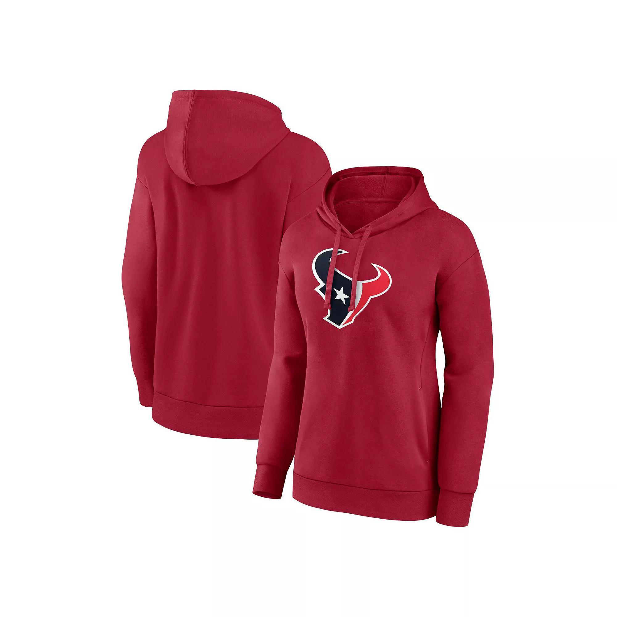 Women's Fanatics  Red Houston Texans  Primary Logo Pullover Hoodie, Size: 3XL Product Image