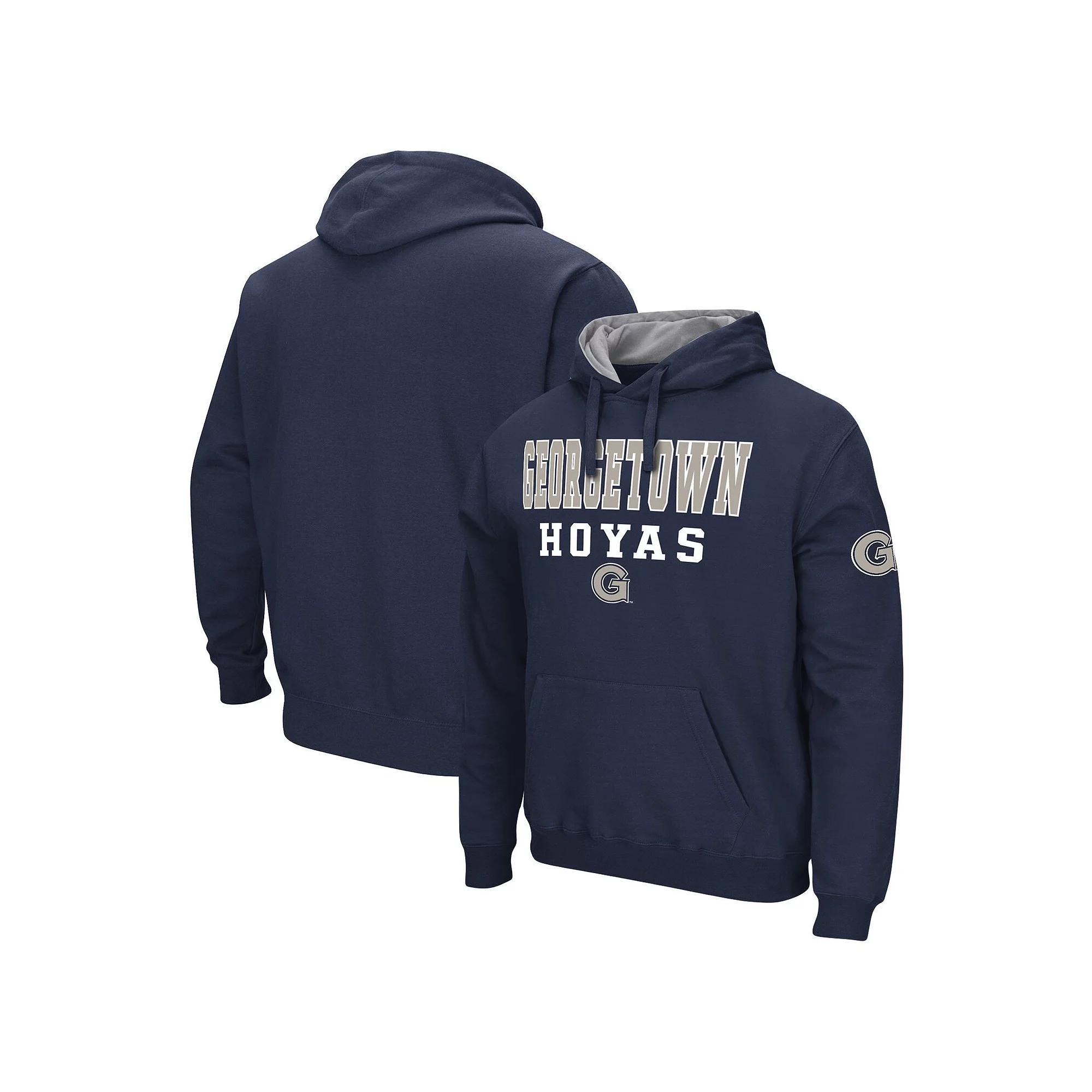 Men's Colosseum Navy Georgetown Hoyas Sunrise Pullover Hoodie,  Product Image