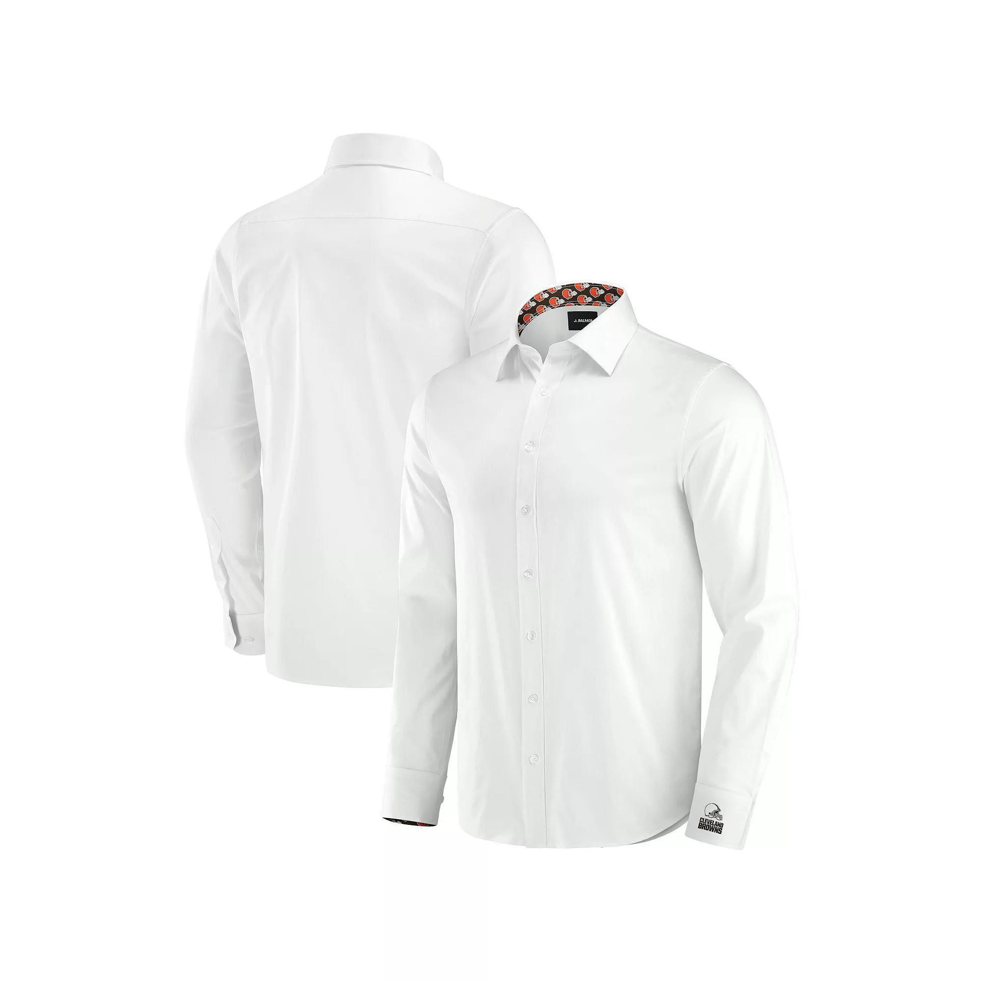 Men's J. Palmer White Philadelphia Eagles Man-In-Motion Long Sleeve Button-Up Dress Shirt,  Product Image
