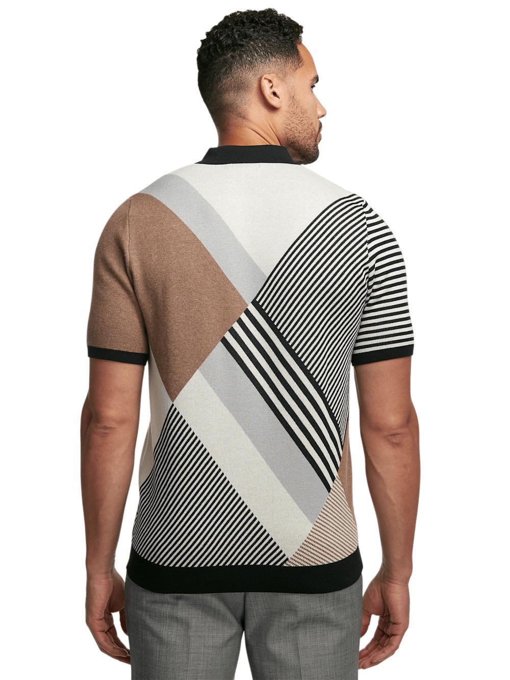 Cotton Three Button Polo - Multi Product Image