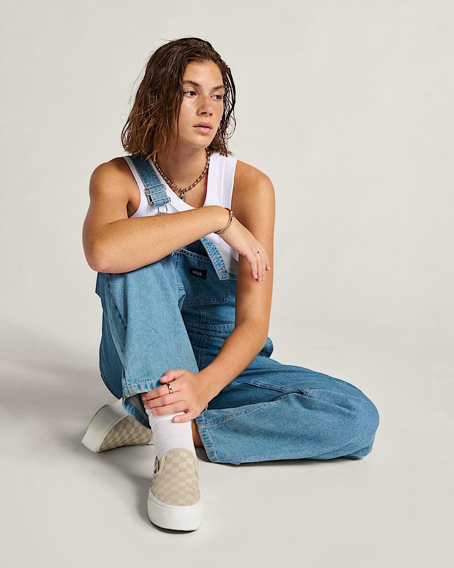 Classic Slip-On Platform Checkerboard Shoe in Checkerboard Mushroom Brown| Vans US Product Image