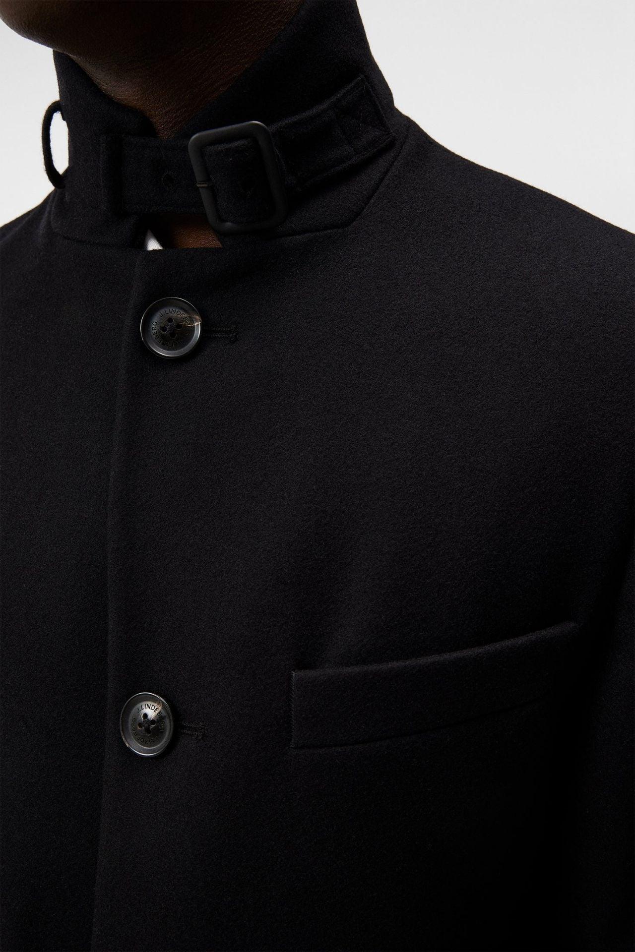J. Lindeberg Holger Melton Black Coat Product Image