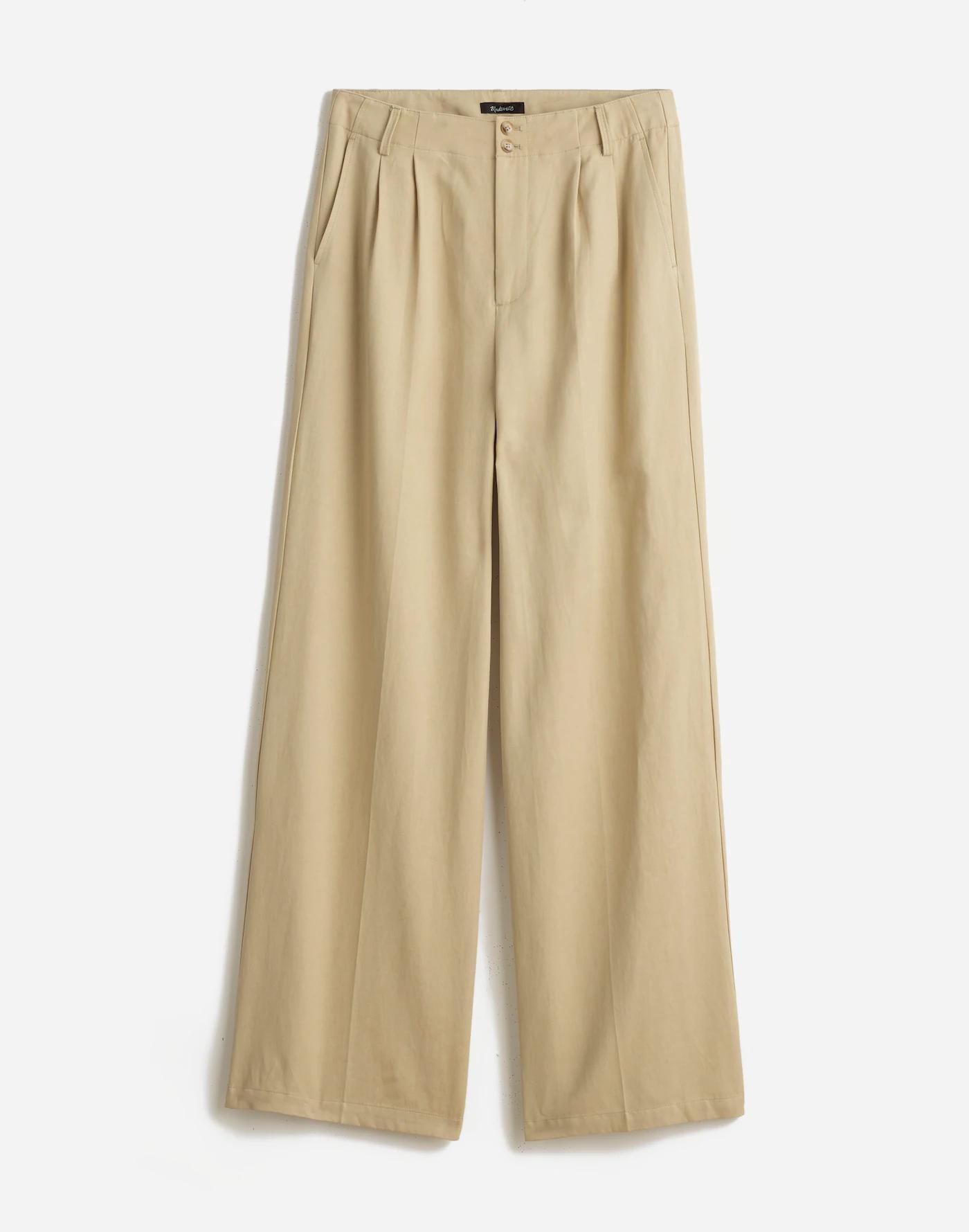 The Petite Harlow Wide-Leg Pant in Drapey Twill Product Image