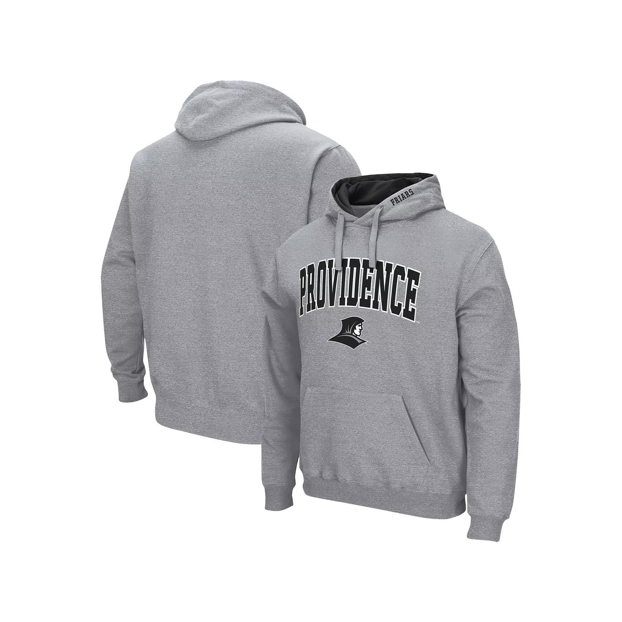 Men's Colosseum Heathered Gray Pepperdine Waves Arch and Logo Pullover Hoodie,  Product Image