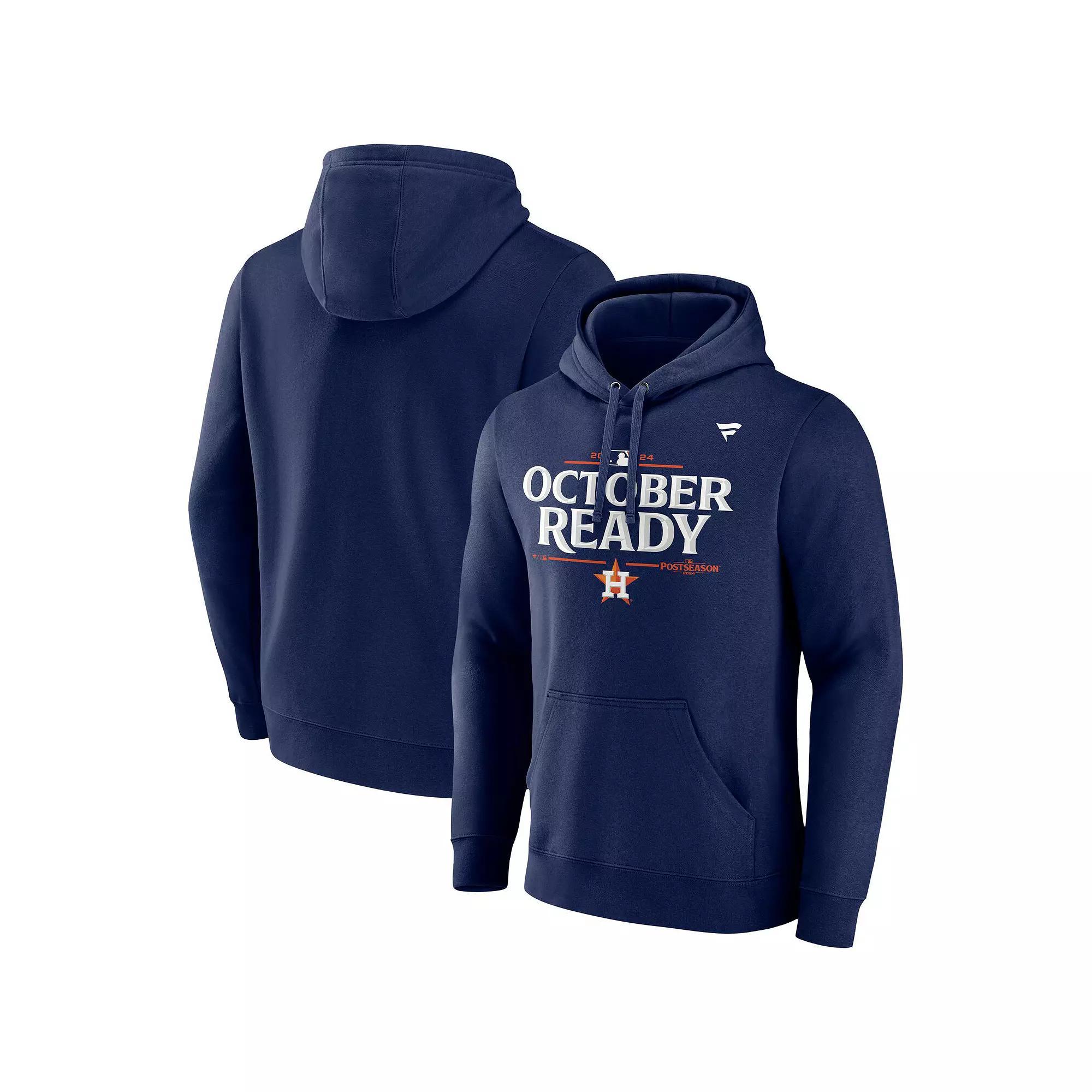 Men's Fanatics Navy Houston Astros 2024 MLB Postseason Locker Room Pullover Hoodie, Size: Large, Blue Product Image