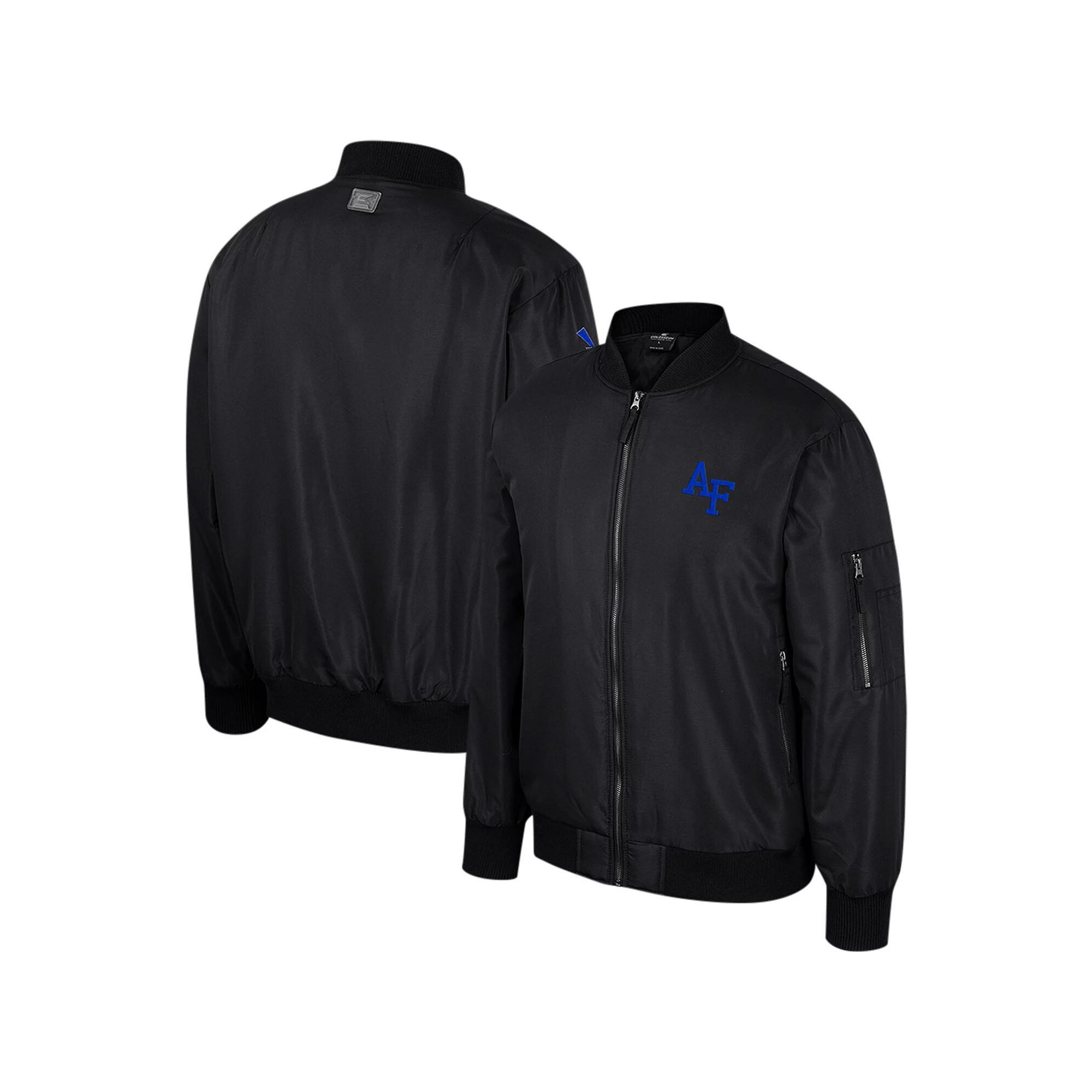 Men's Colosseum  Black Appalachian State Mountaineers Full-Zip Bomber Jacket, Size: Large, App Black Product Image