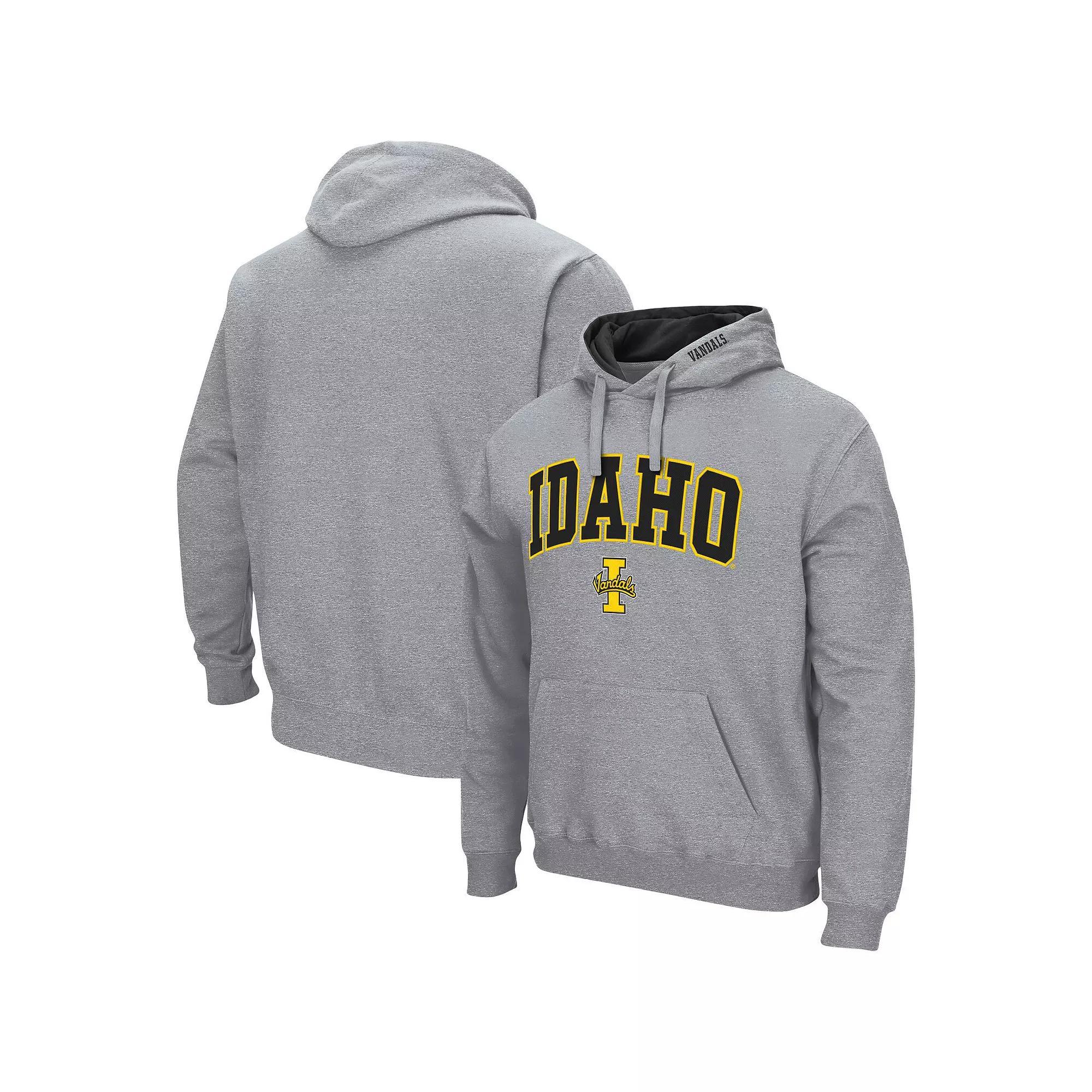 Men's Colosseum Heathered Gray Idaho Vandals Arch and Logo Pullover Hoodie,  Product Image