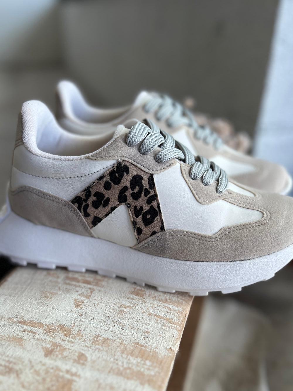 Smith Tan Leopard Sneakers Product Image