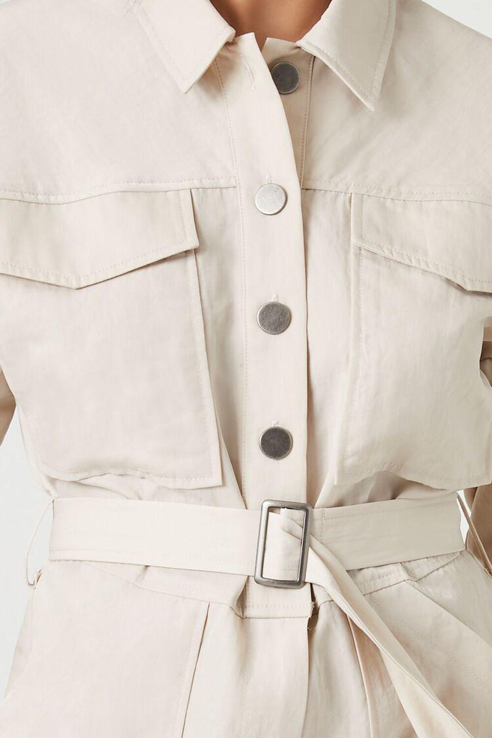 Belted Button-Up Coveralls | Forever 21 Product Image