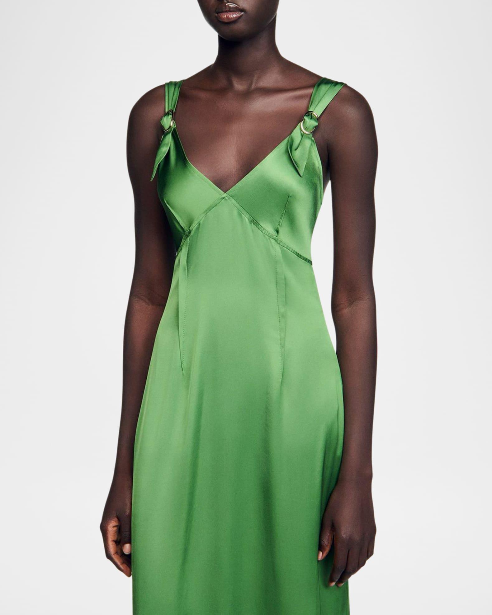 Cecile Buckle-Strap Midi Dress Product Image