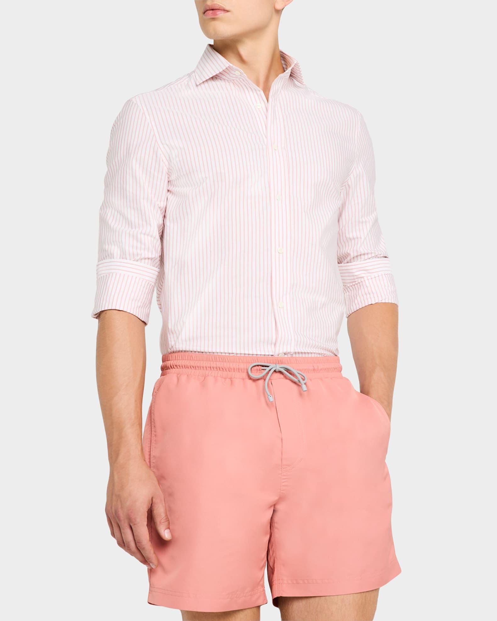 Men's Cotton Mini Stripe Sport Shirt Product Image