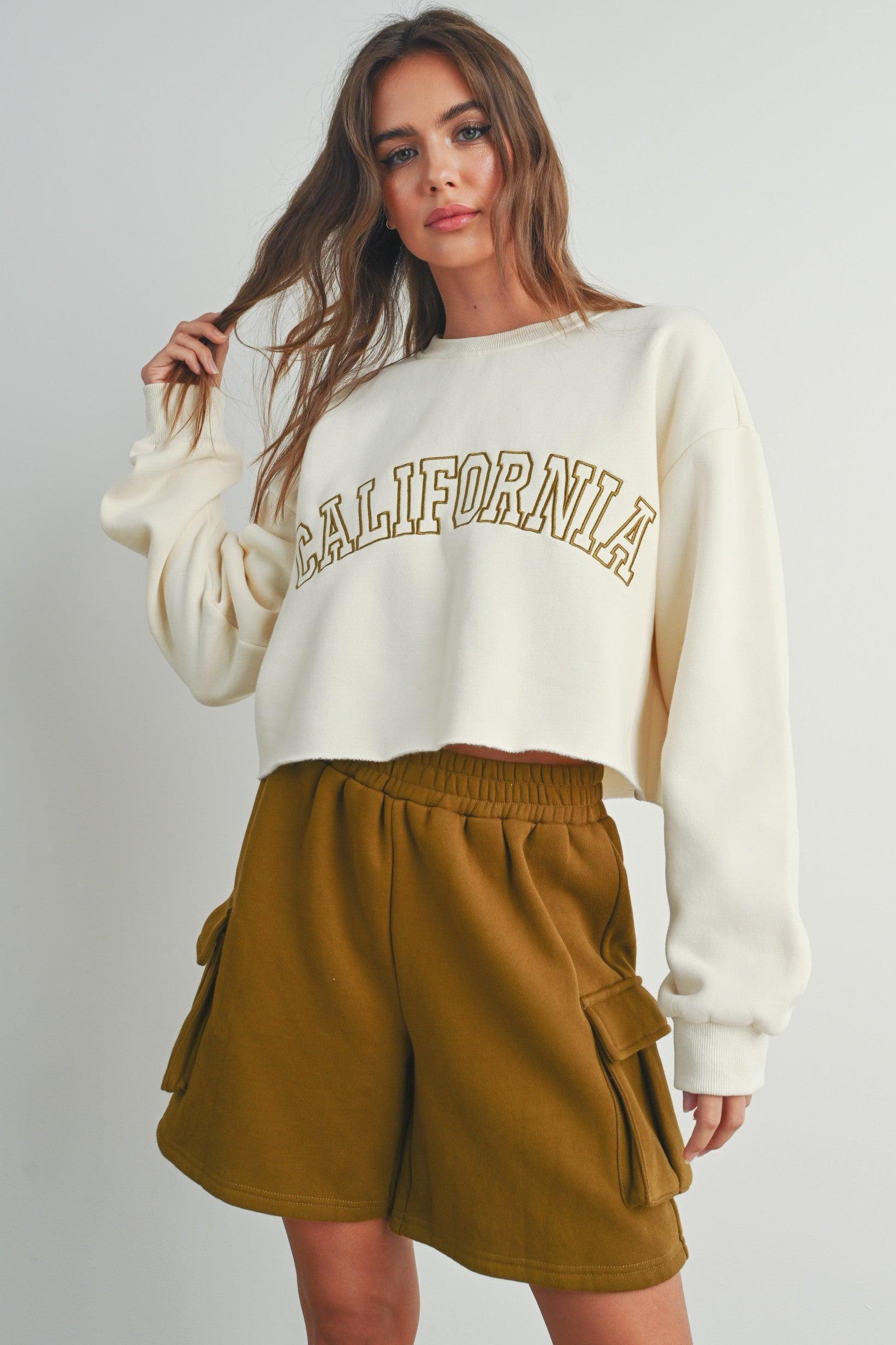 Fleece Cropped Sweatshirt Product Image