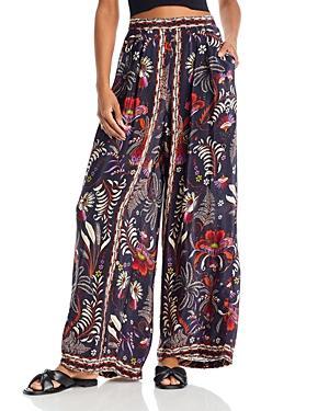 Womens Classic Garden Mirror-Embellished Wide-Leg Pants Product Image