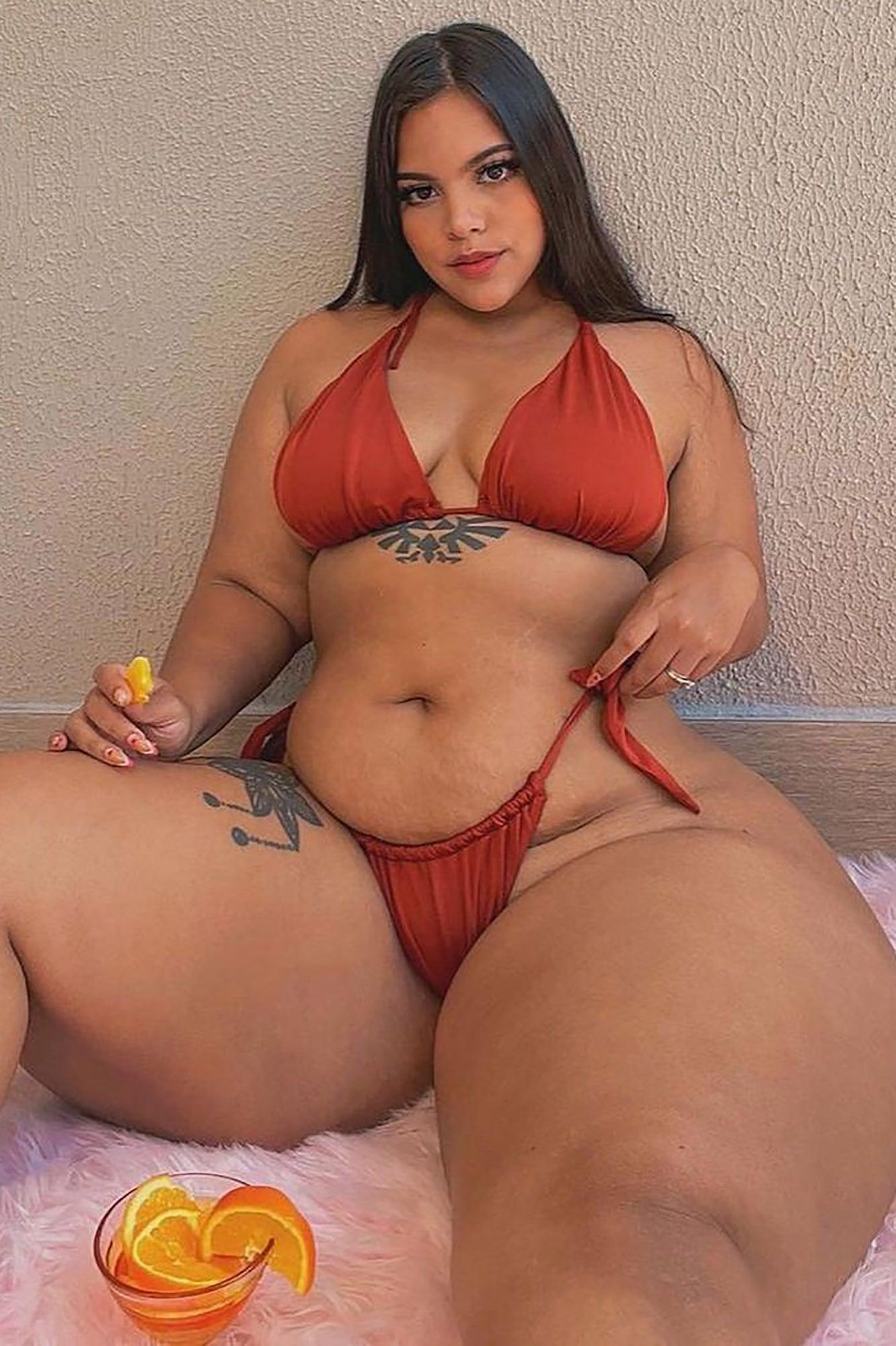 Summer On The Coast 2 Piece Swimsuit - Rust Product Image