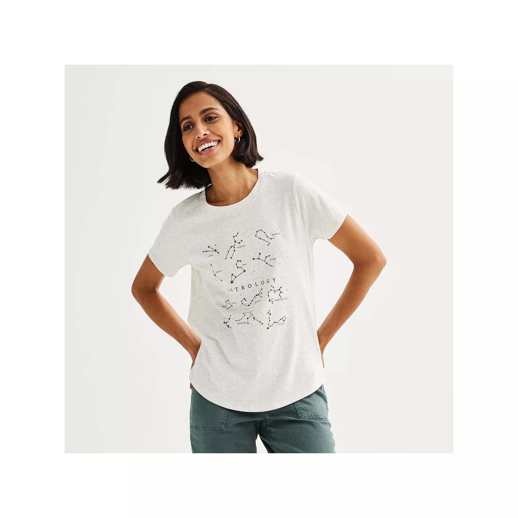 Women's Astrology Constellations Graphic Tee,  Product Image