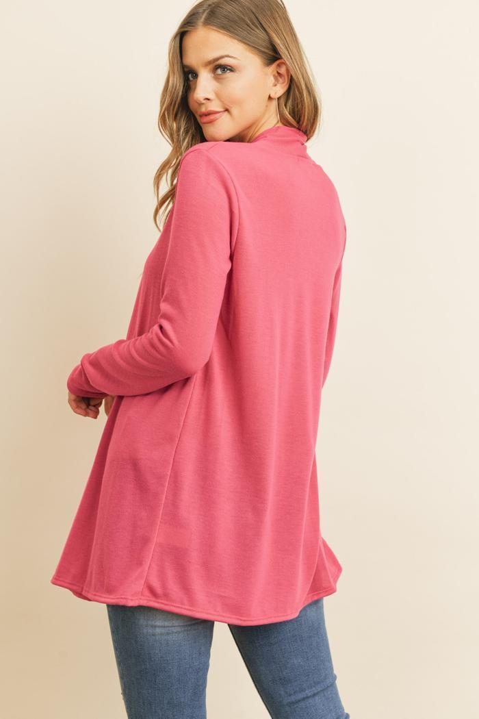 Solid Cardigan Open Front Product Image