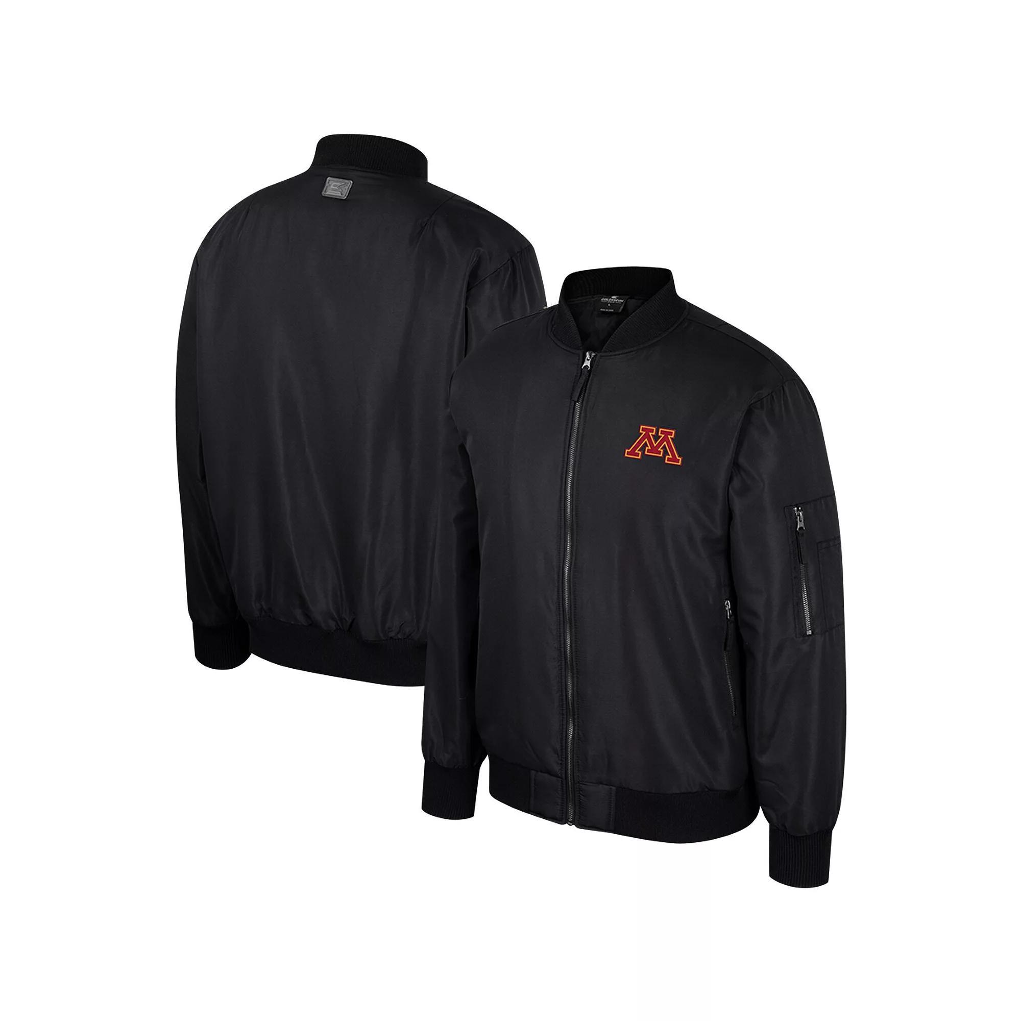 Men's Colosseum Black Mississippi State Bulldogs Full-Zip Bomber Jacket,  Product Image
