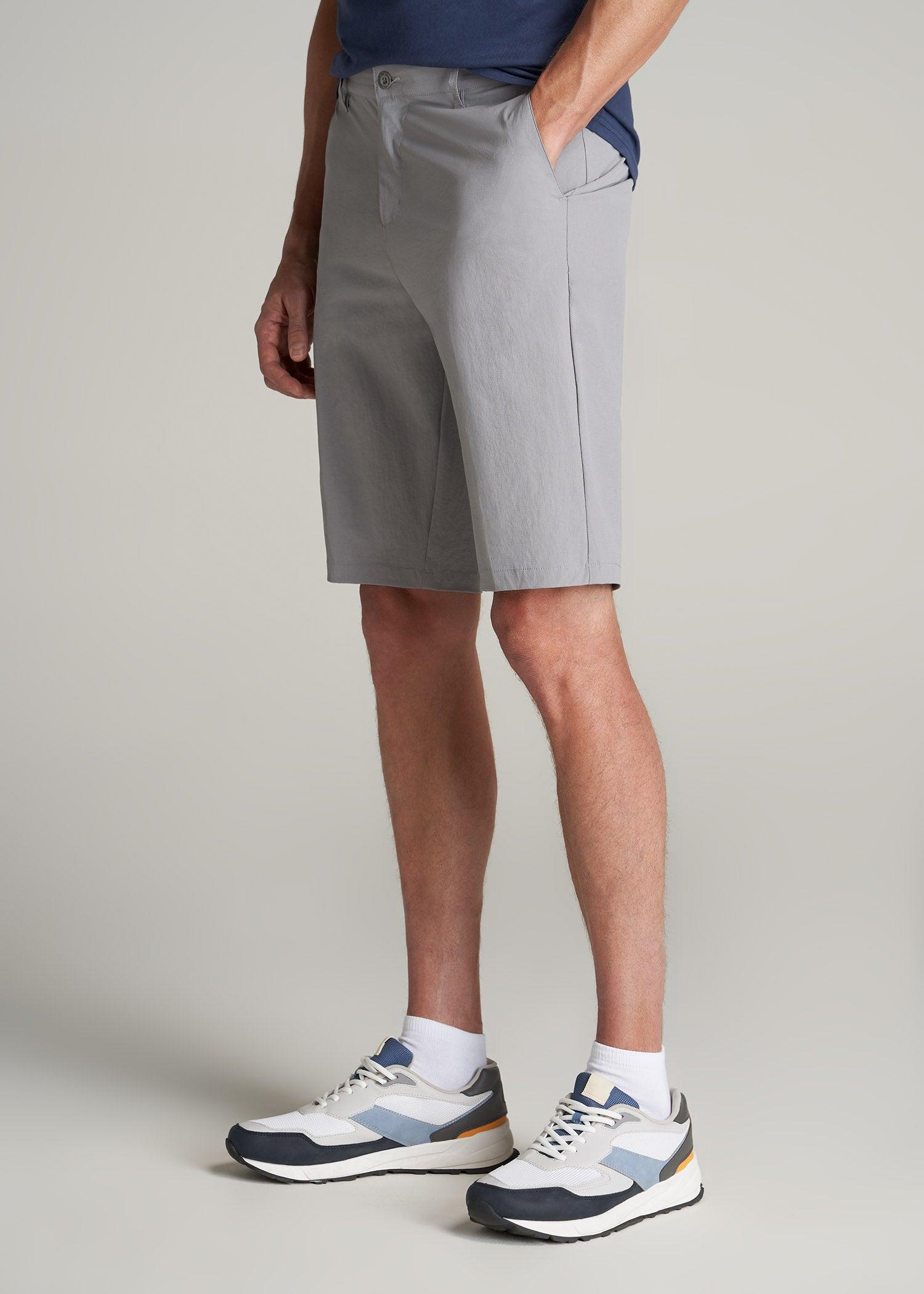 Premium Hybrid Shorts for Tall Men in Night Owl Grey Male Product Image