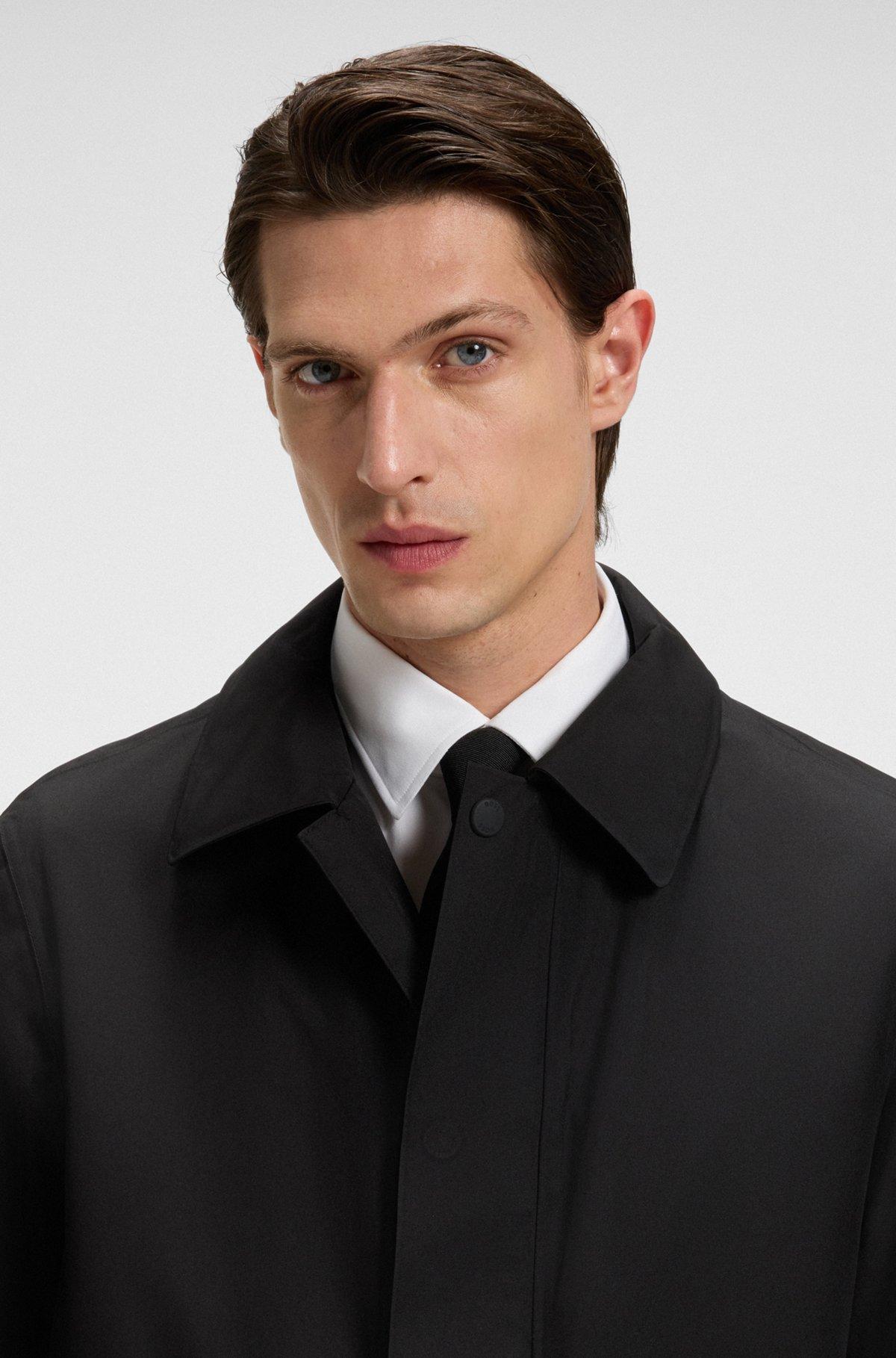 BOSS - GORE-TEX® water-repellent tailored coat with concealed zipper - Black Product Image