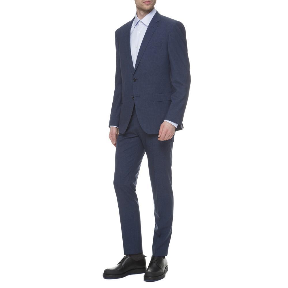 HUGO BOSS Long-sleeved Top, Belt Loop, Pants, Suit Set In Blue Product Image