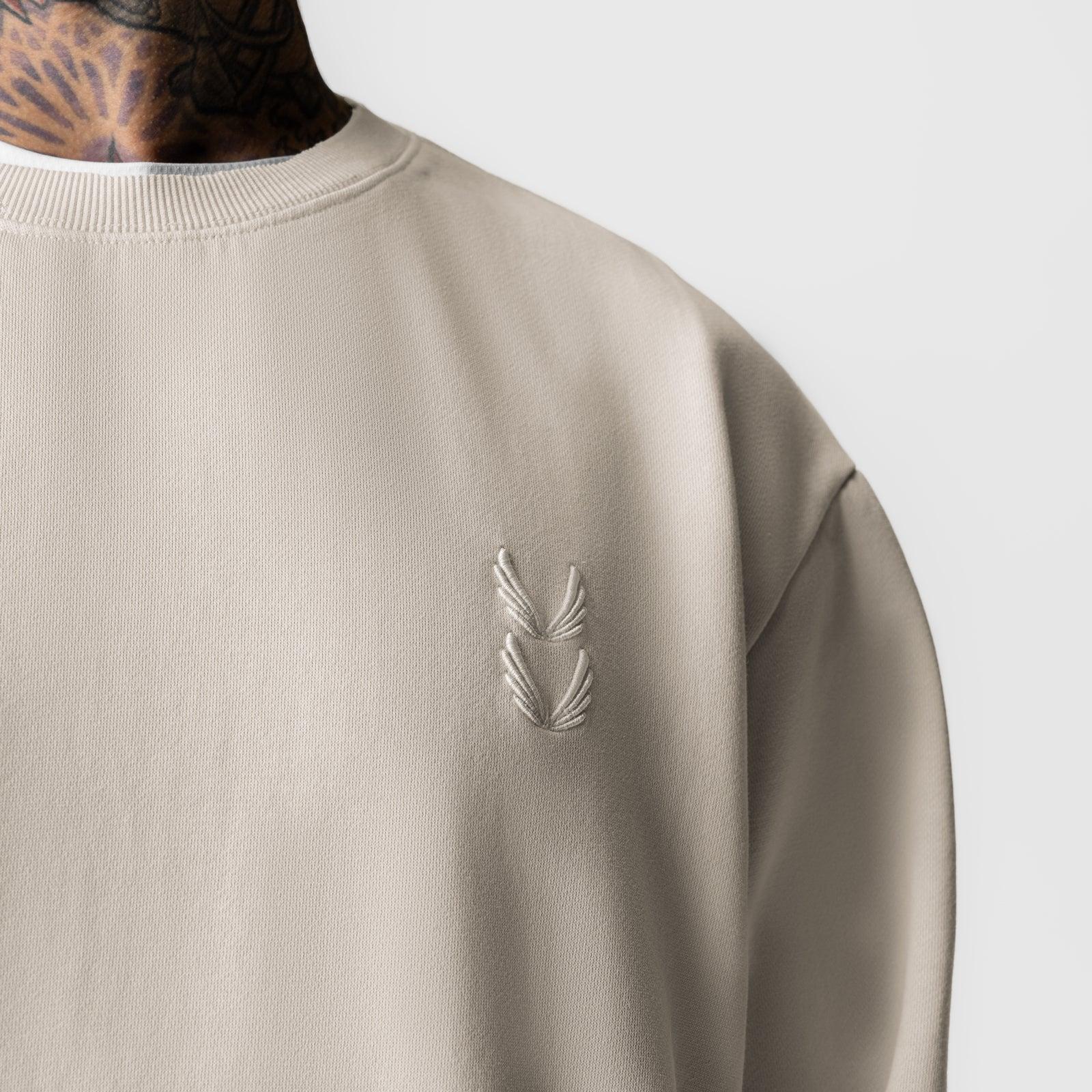 0861. Tech Essential™ Distressed Crewneck - Faded Stone Product Image