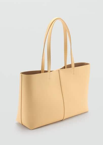 Leather-effect shopper bag - Women | MANGO USA Product Image