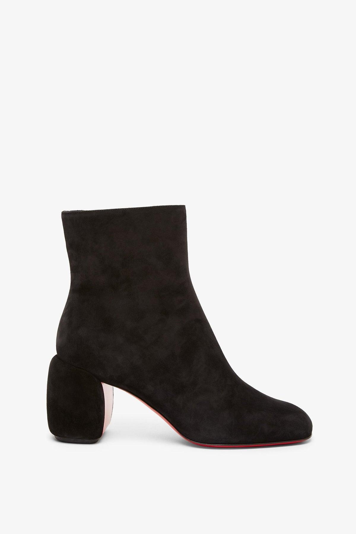 CHRISTIAN LOUBOUTIN Minny Suede Red Sole Booties In Black Product Image