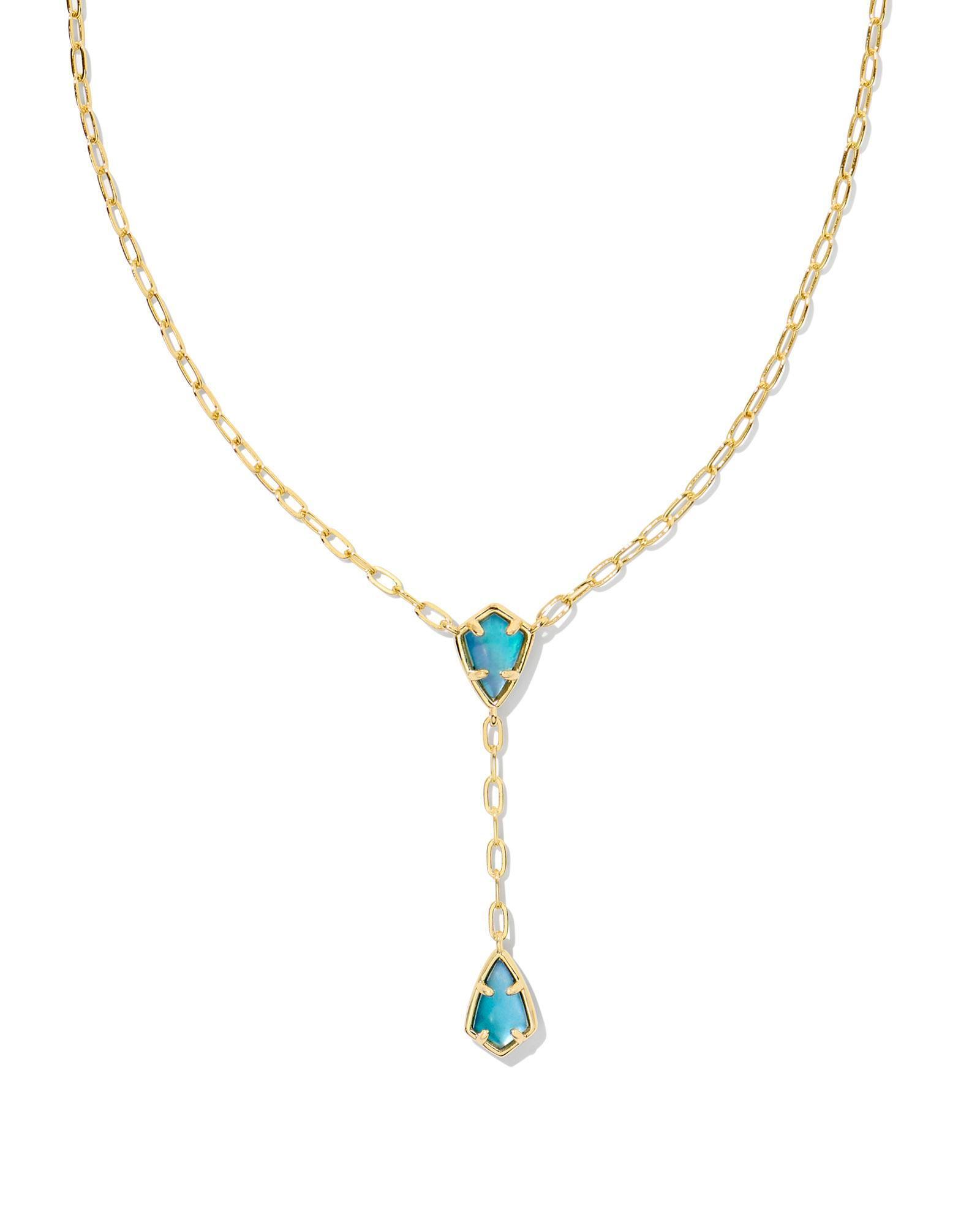 Camry Gold Y Necklace in Azalea Illusion Product Image