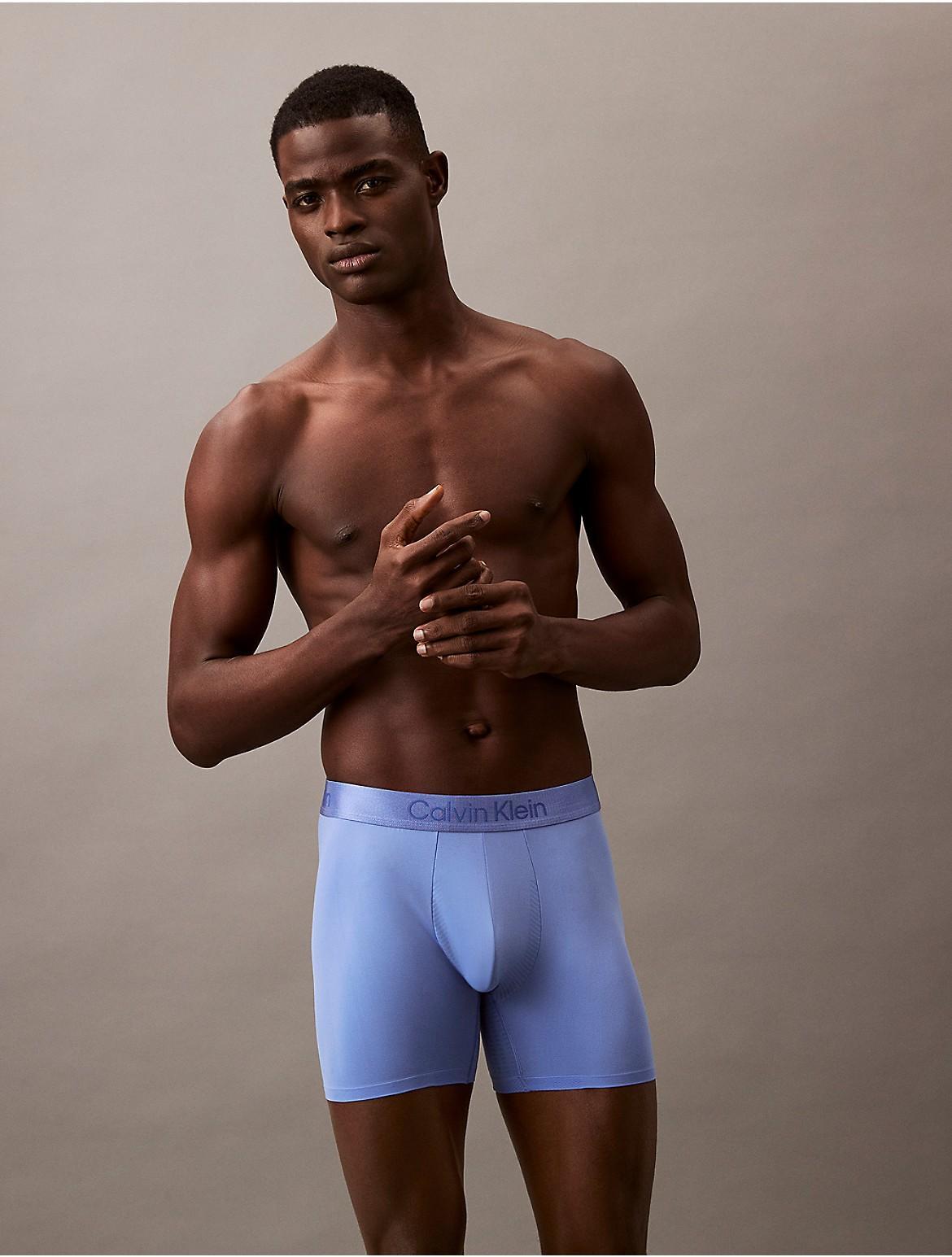 Calvin Klein Mens Microfiber Tech Boxer Brief - Blue Product Image