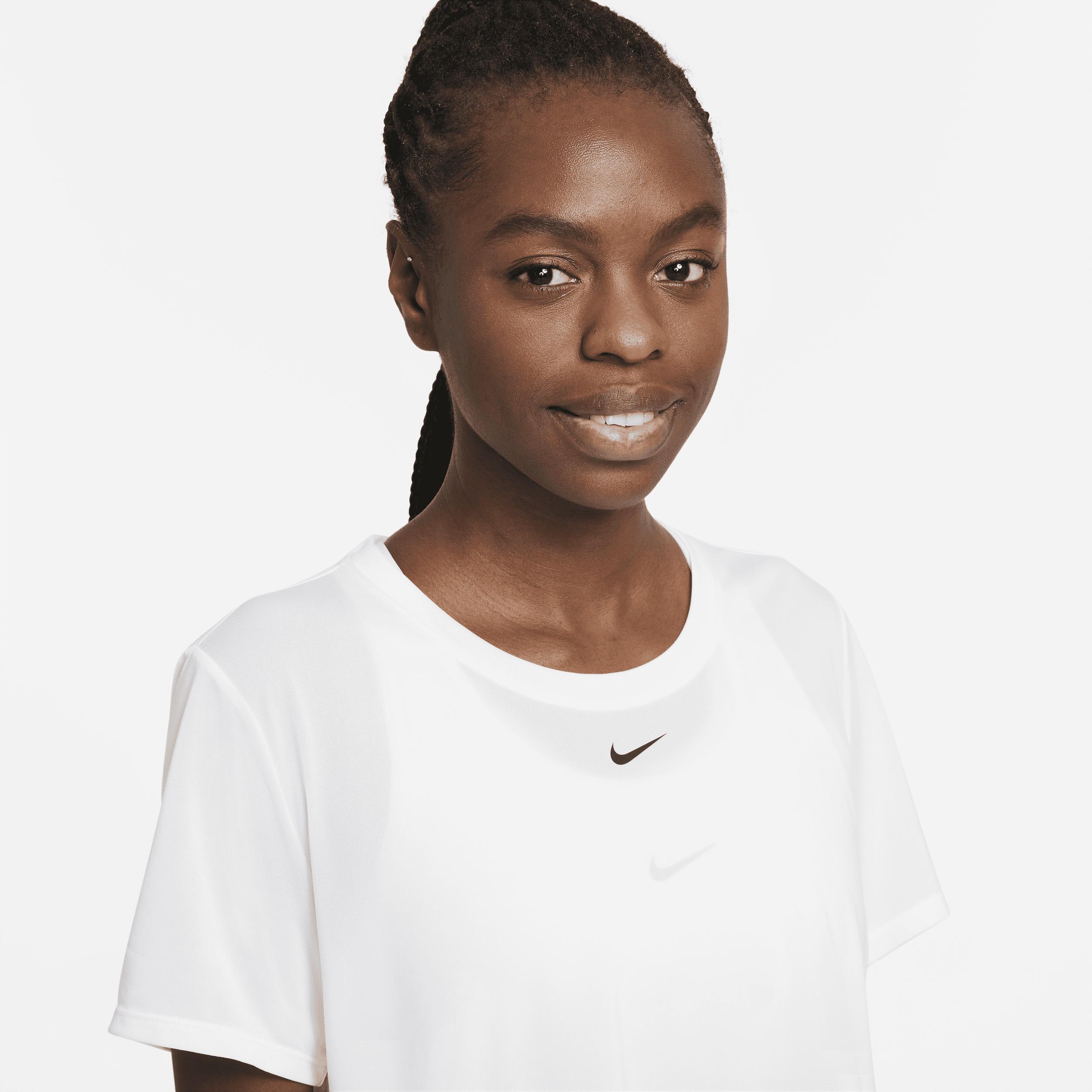 Nike Womens Dri-FIT One Standard Fit Short-Sleeve Cropped Top | DD4954-100 Product Image