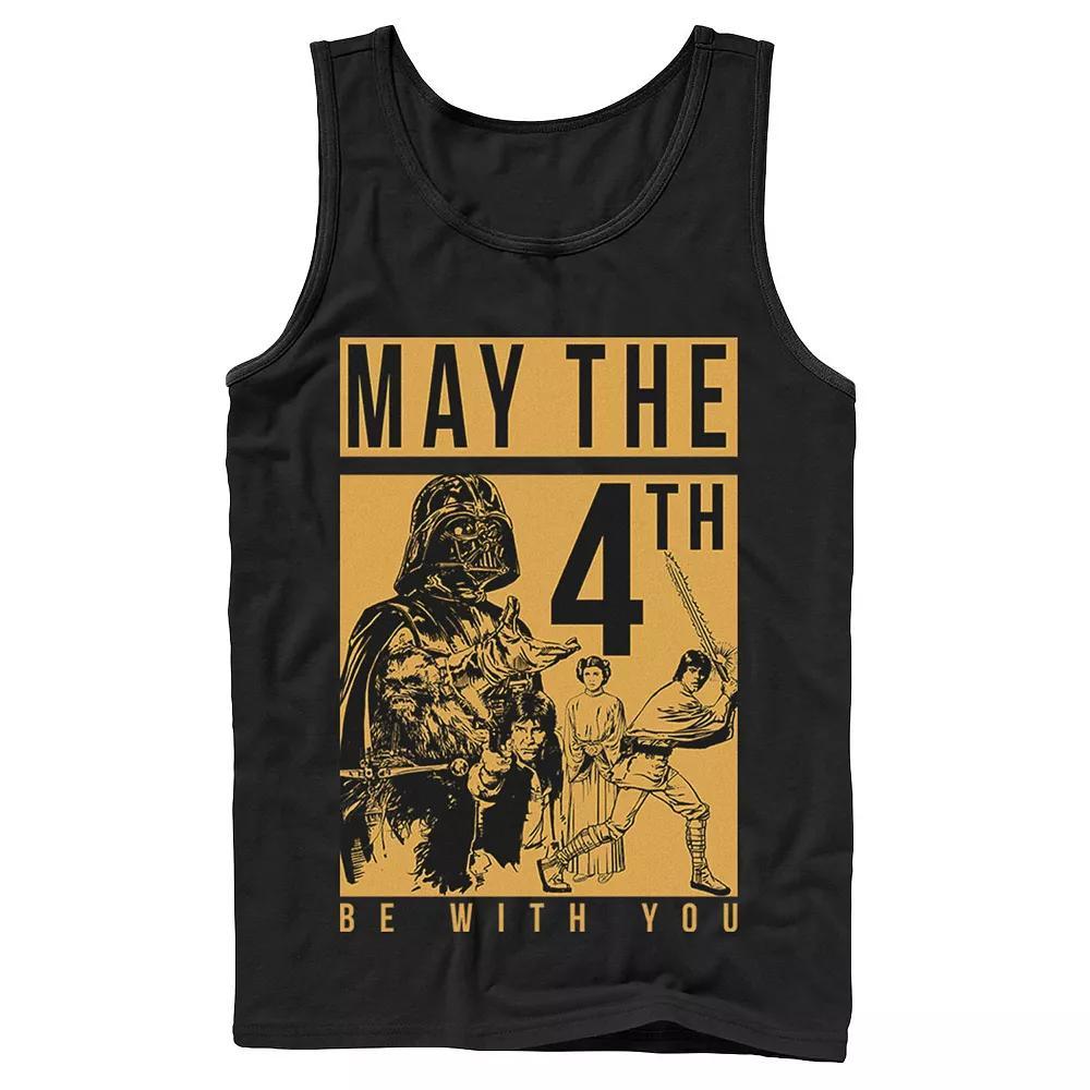 Men's Star Wars May The Forth Be With You Collage Poster Tank Top,  Product Image