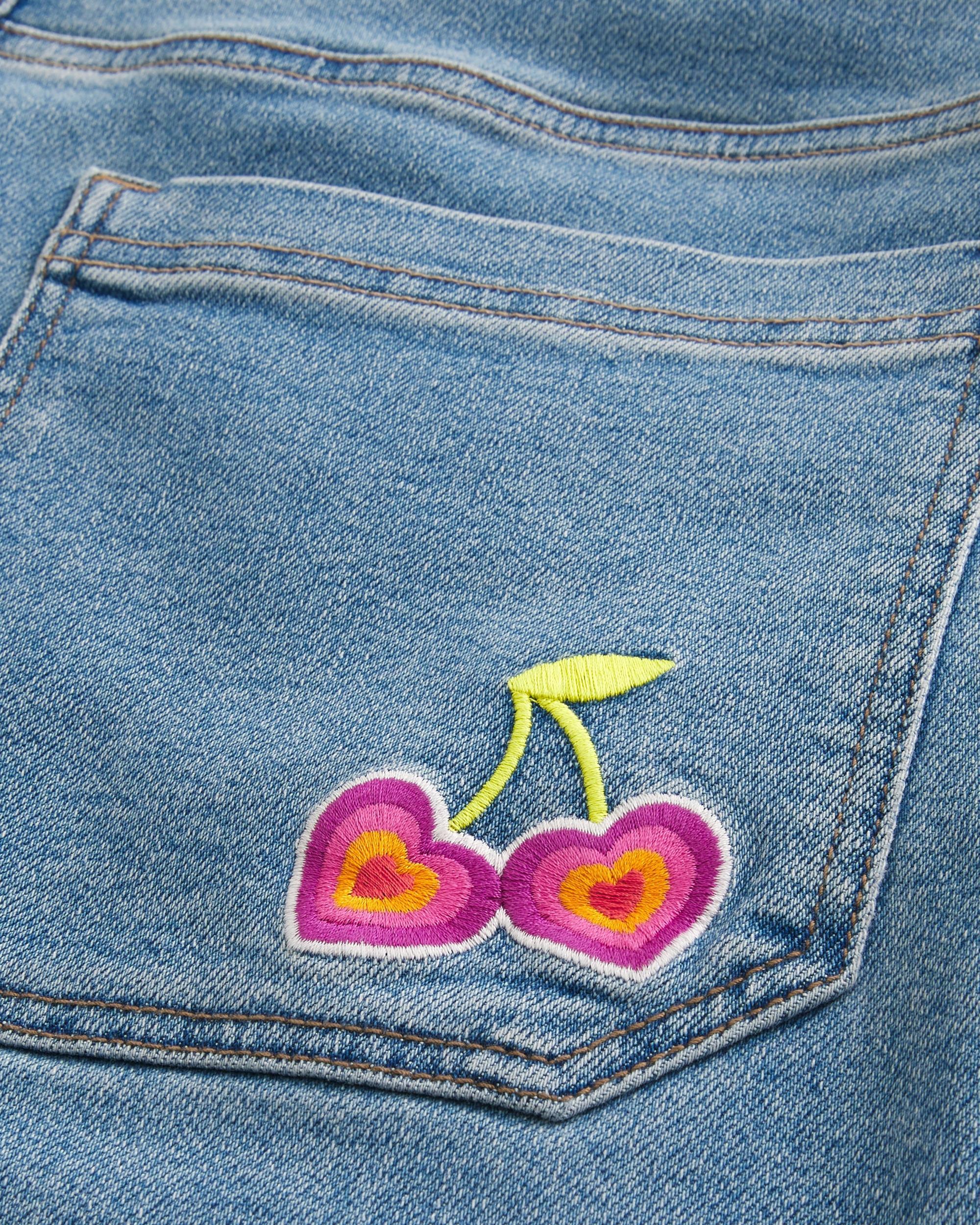 Below-the-Knee Washed Black Super Baggy Denim Shorts Product Image