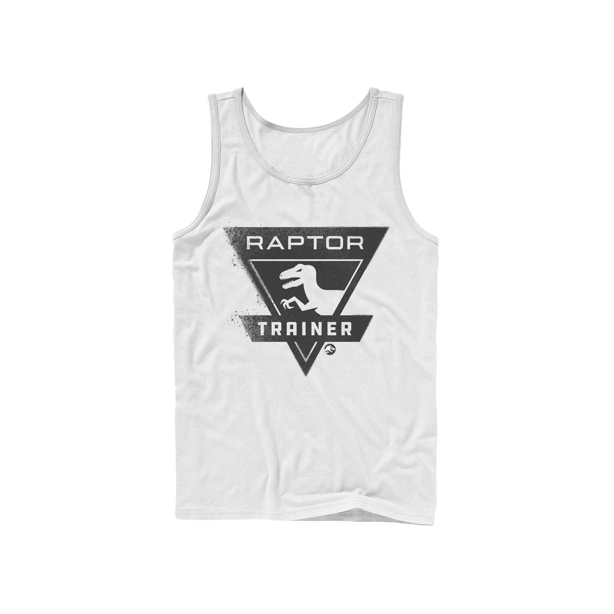 Men's Jurassic World Raptor Trainer Simple Logo Tank Top,  Product Image
