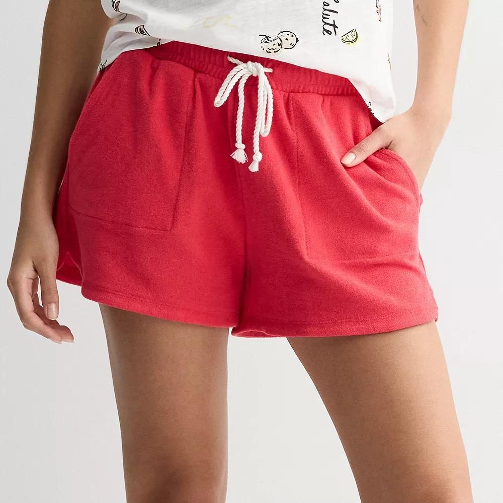 Women's Sonoma Goods For Life® Towel Terry Midi Shorts, Size: XL, Blue Product Image