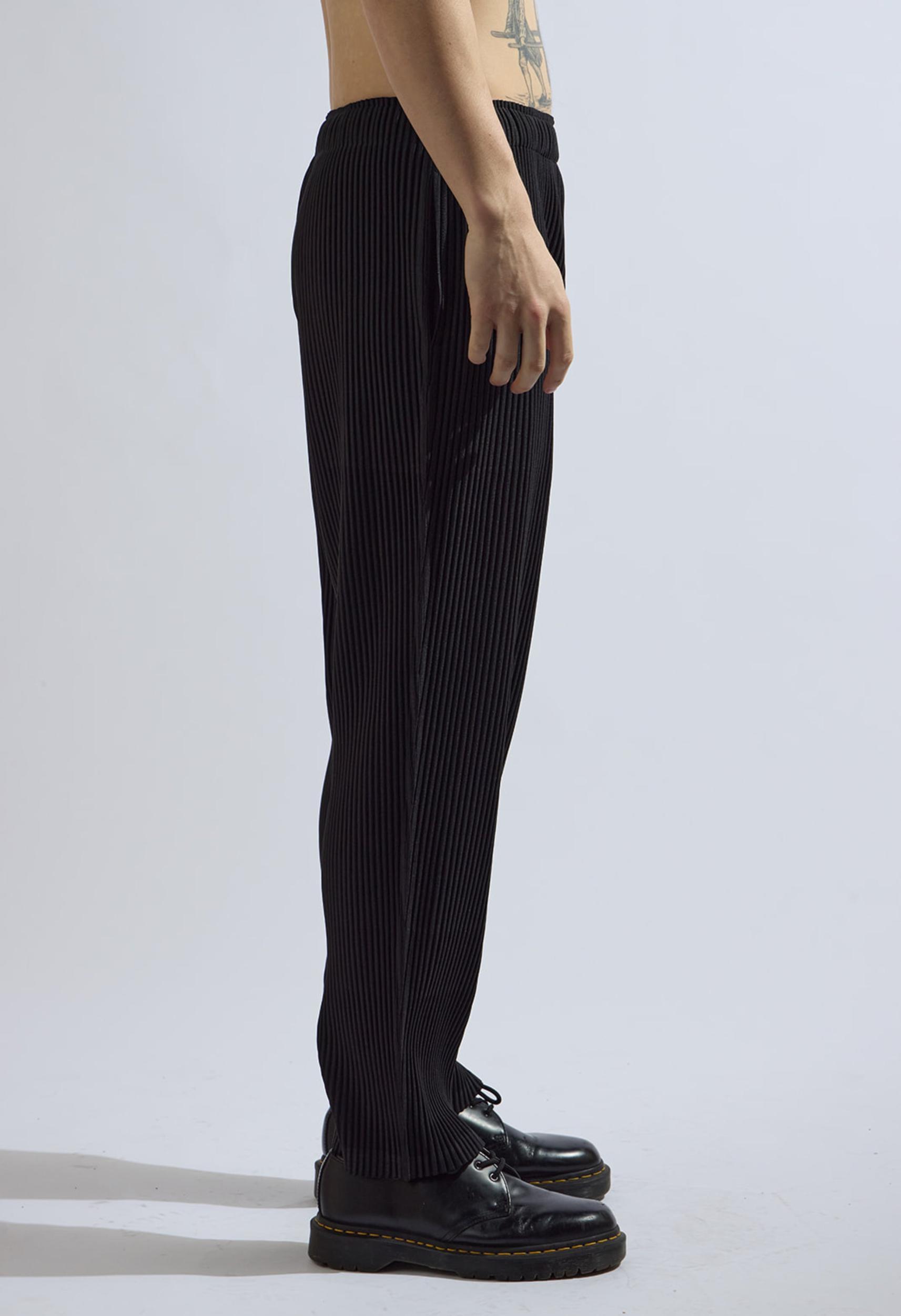 Pleated Trousers in Black Product Image